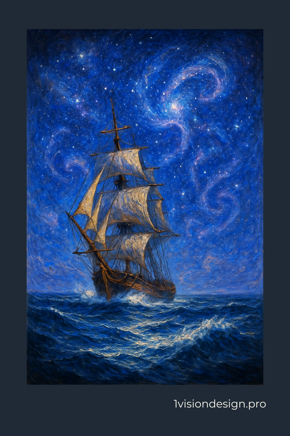 Solitude Passage No. 1 — Celestial Ship Wall Art Print