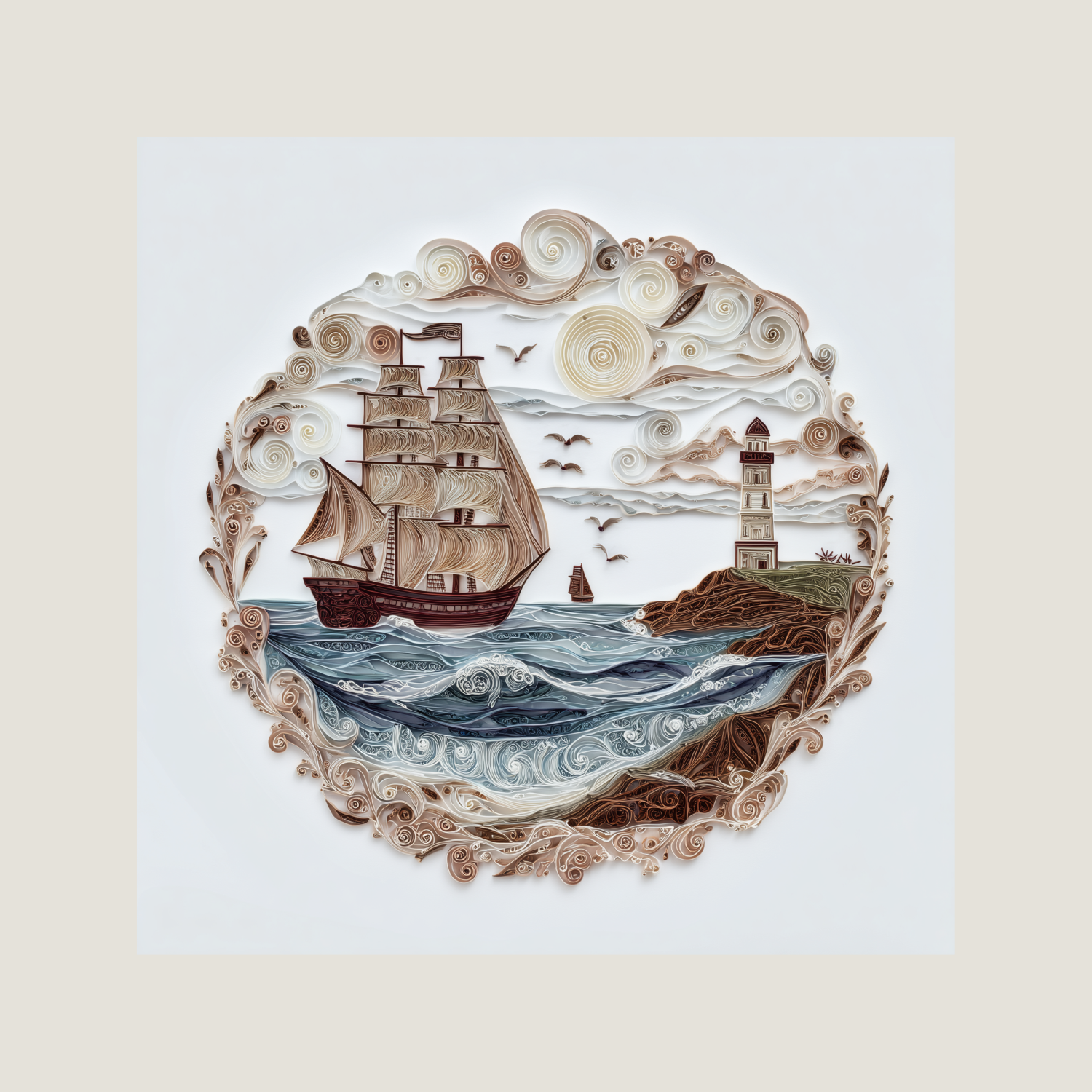 Mariner’s Crown – Filigree Maritime Wall Art