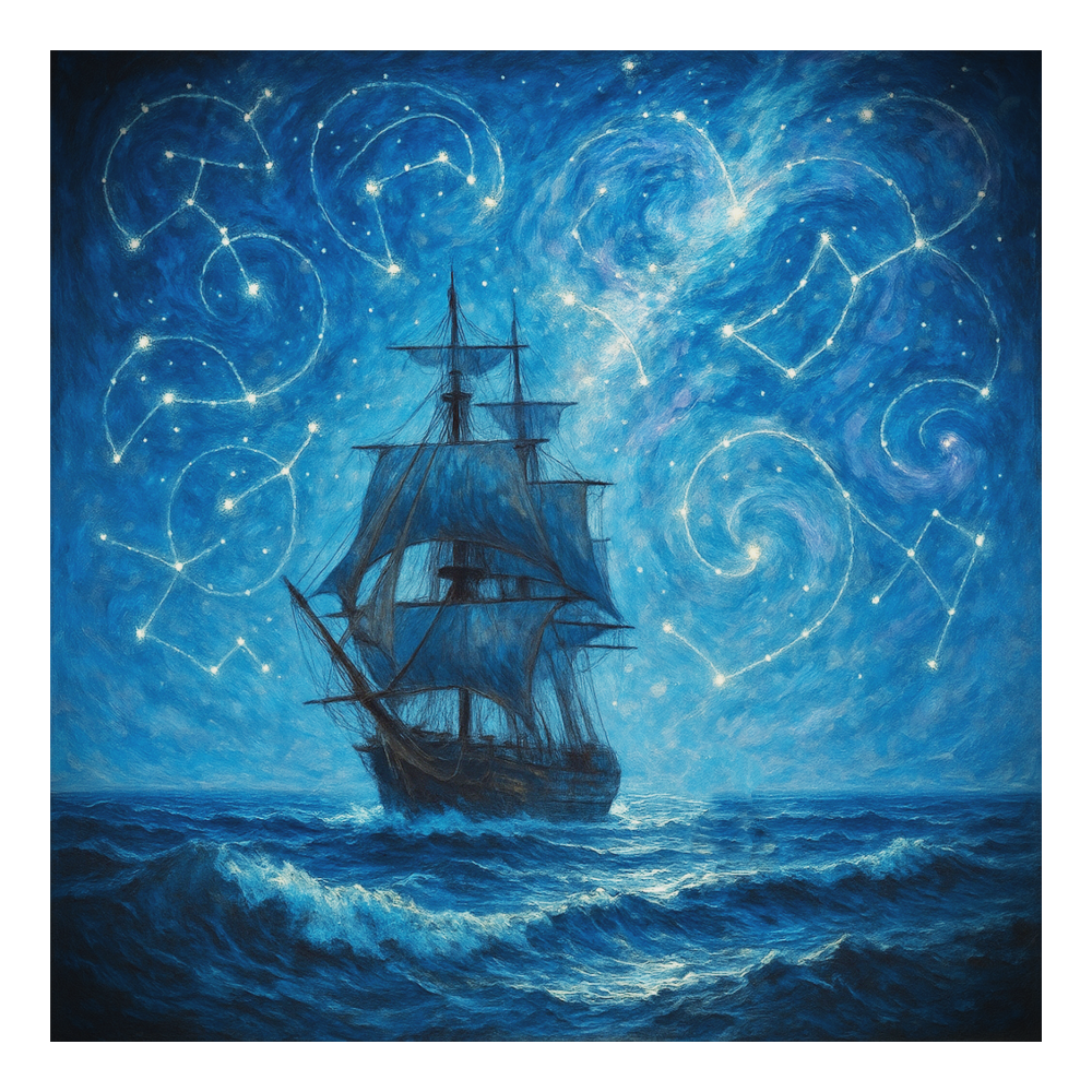 Silent Horizon No. 2— Celestial Ship Wall Art Print