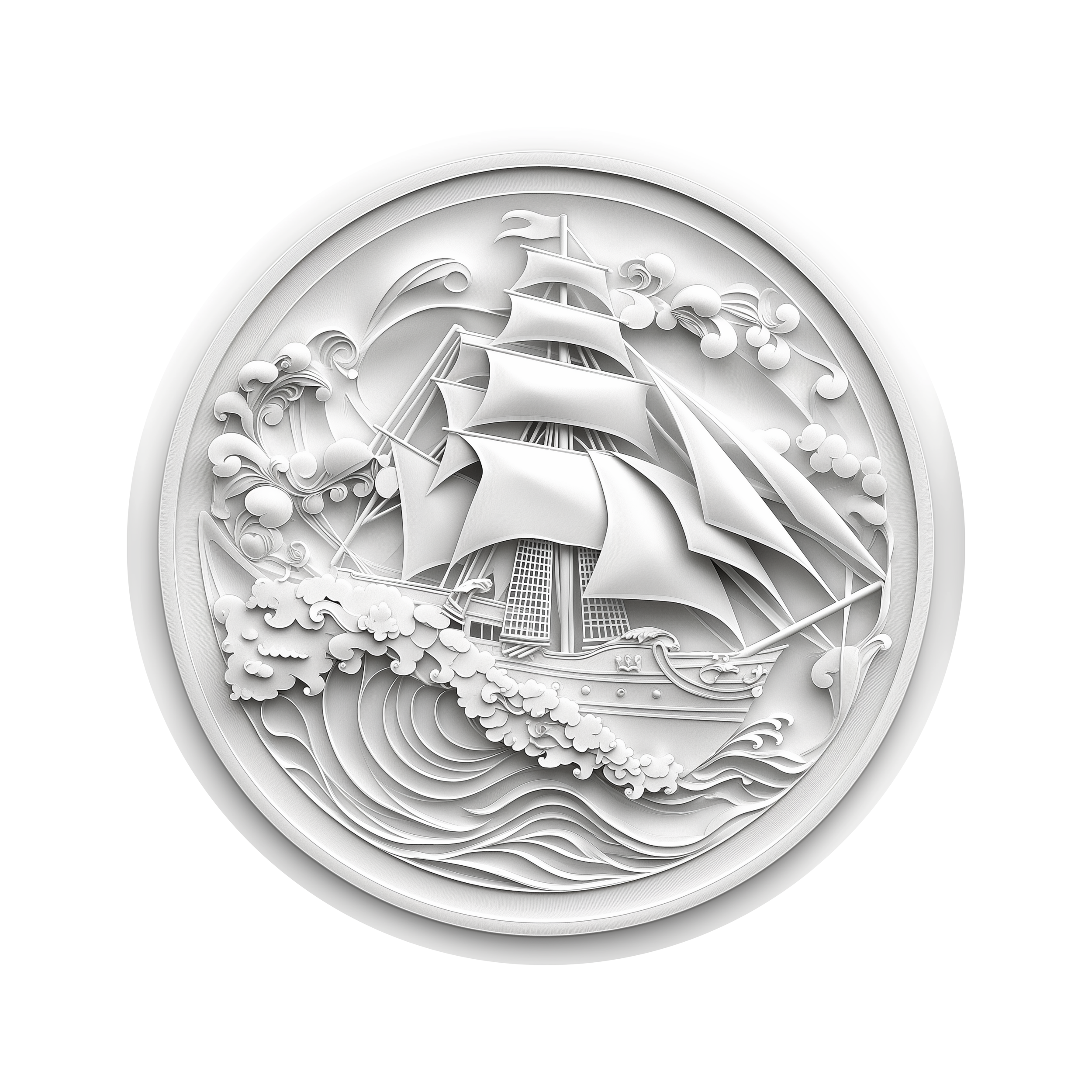 Filigree Clipper Ship — Heritage Series I