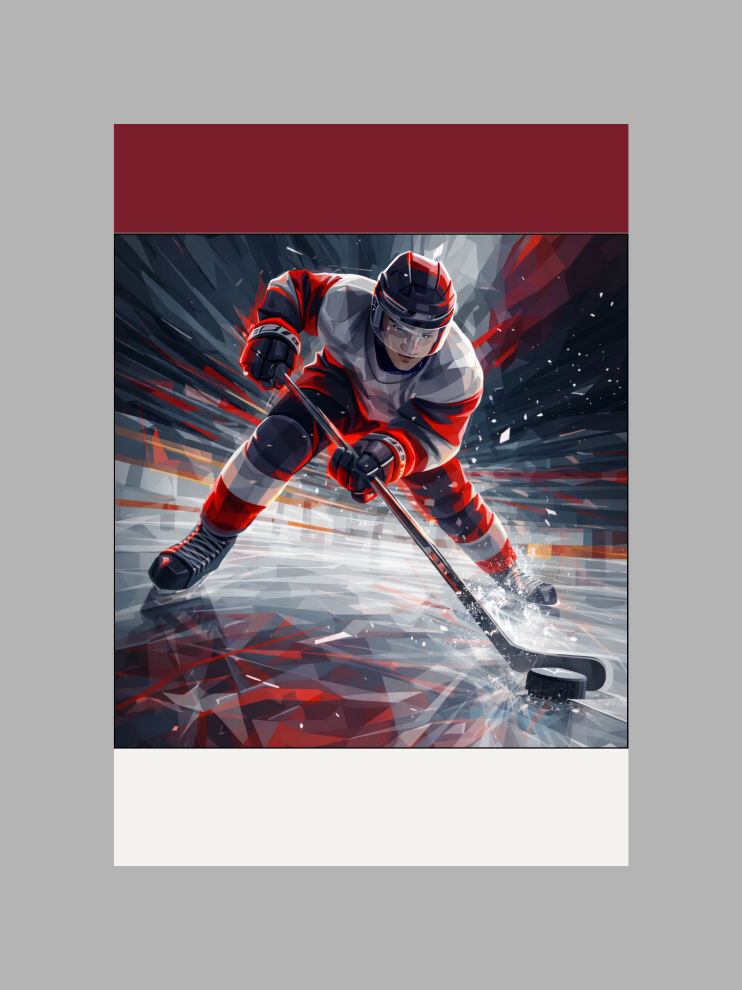 Hockey Power — Frozen Momentum Graphic Sports Art Print & T-Shirt
