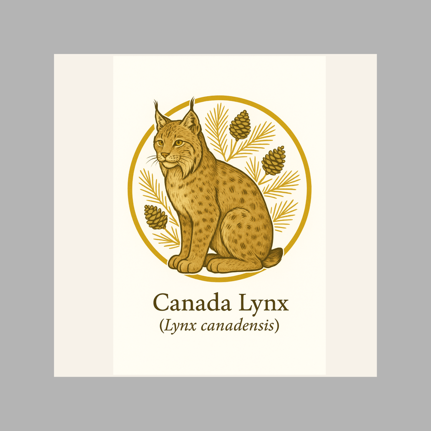 Canada Lynx   Wildlife Art Print