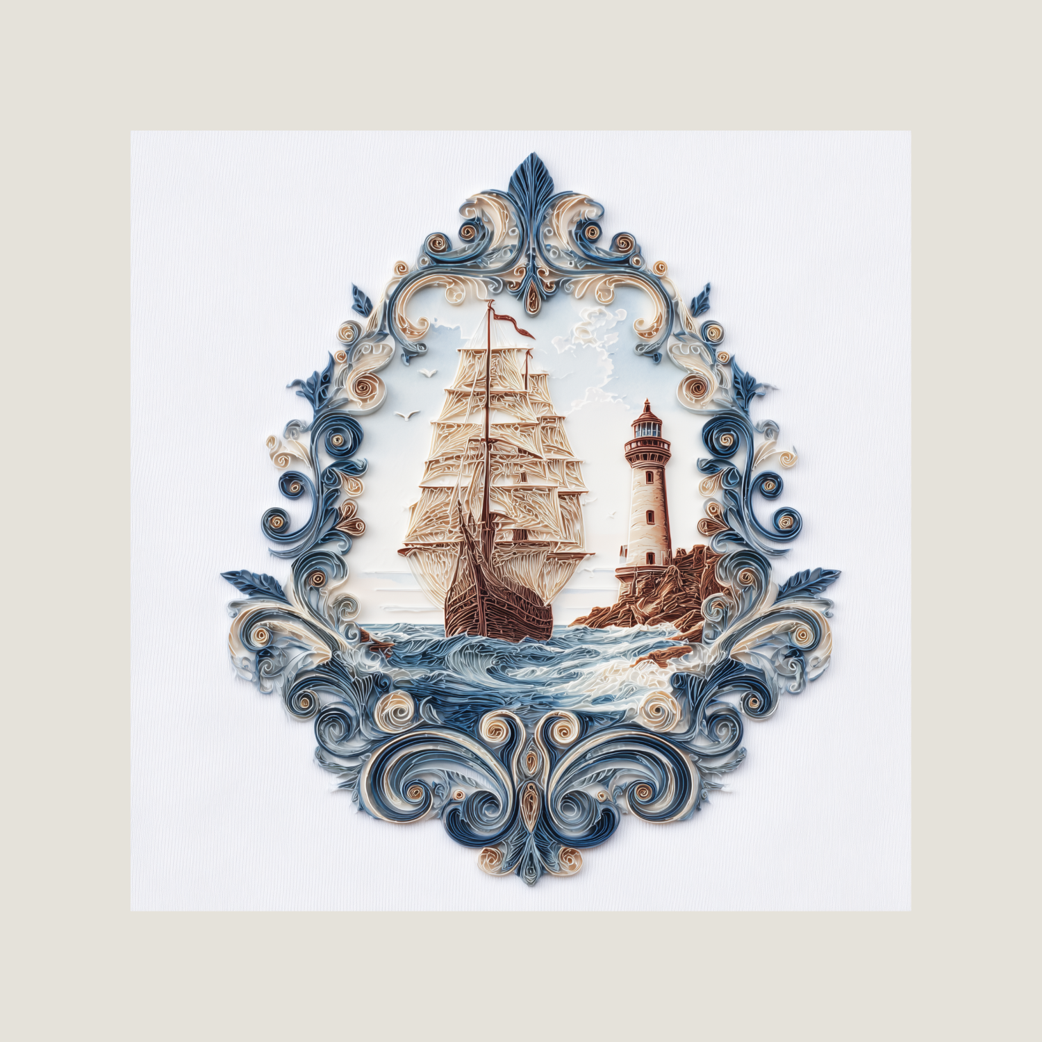 Mariner’s Crown – Filigree Maritime Wall Art