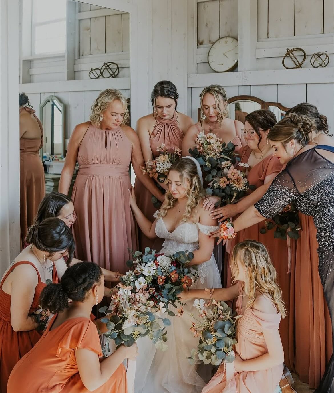 In the stillness of the bridal suite, surrounded by the women who have loved me, supported me, and stood by me through every season, we paused. With hands held and eyes closed, we invited God into our day asking for peace, joy, and a love that reflec