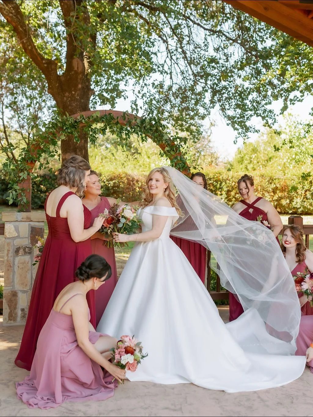 Surrounded by love, laughter, and the best glam team 💕 Our artists made this bride tribe shine inside and out! 

@rociodressler @prettyonpremises @parlore11evin 

#bridal #bride #brideinspiration #bestday #weddingday #brideandmaids
