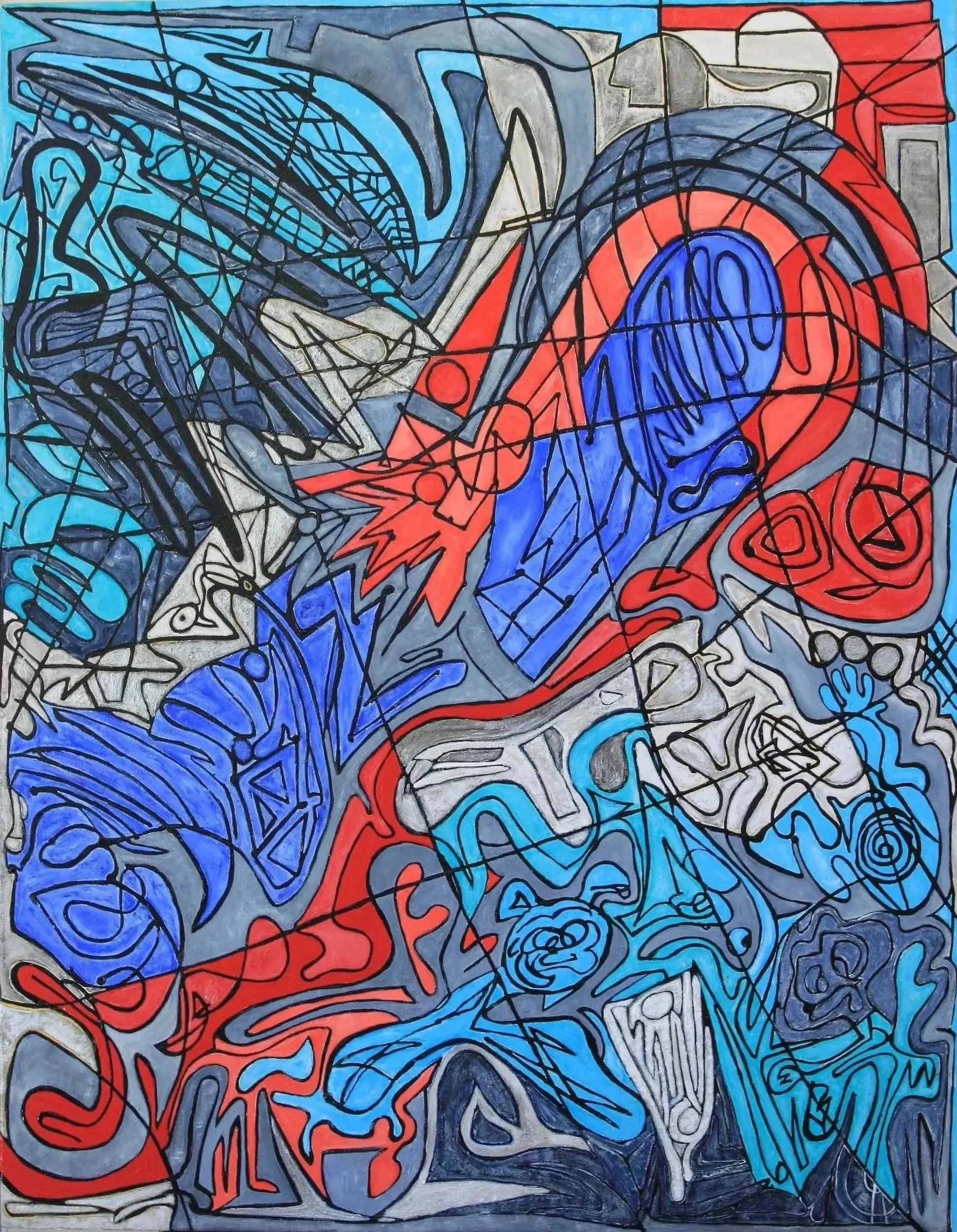  Superman, 2025 
 36" x 28" 
 Mixed Media 
