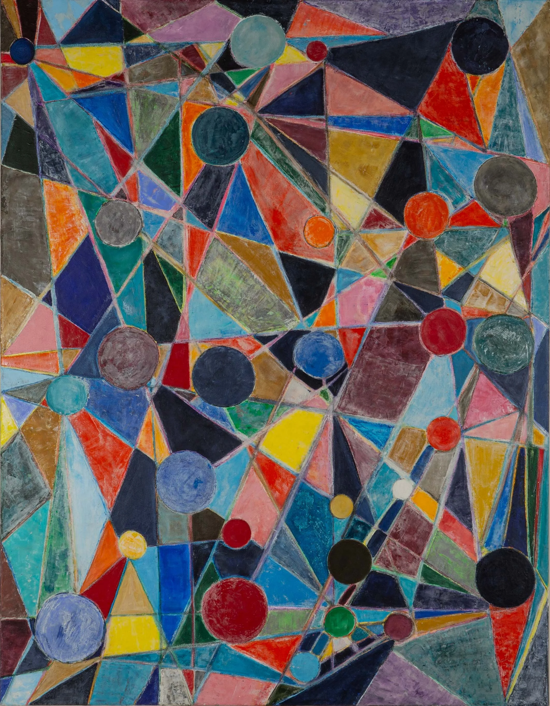  Jigsaw Rain, 2025  
 36" x 28" 
 Mixed Media 