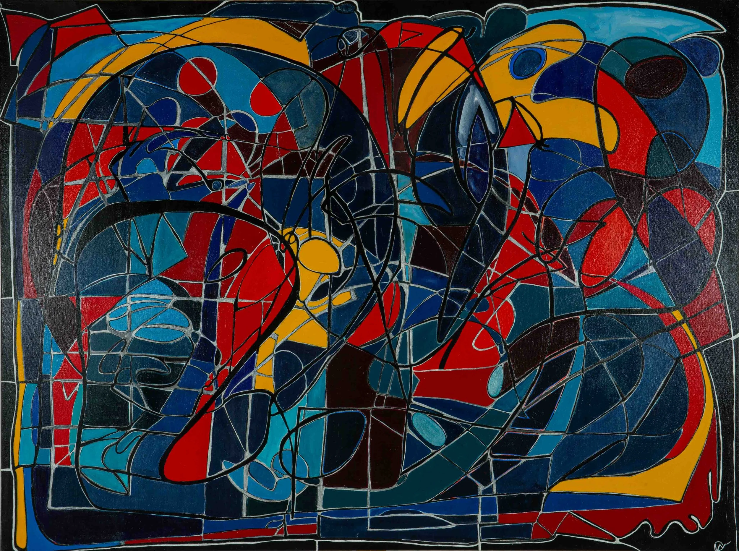  Holding Back, 2025 
  36" x 48" 
 Mixed Media 