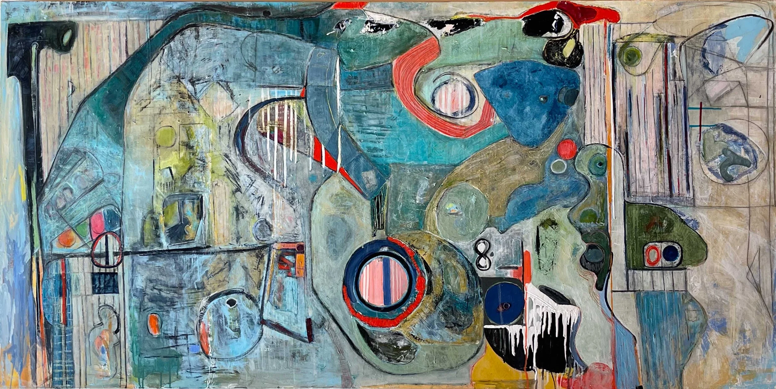  Entranced, 2022 
 24" x 48" 
 Acrylic 
 Sold 