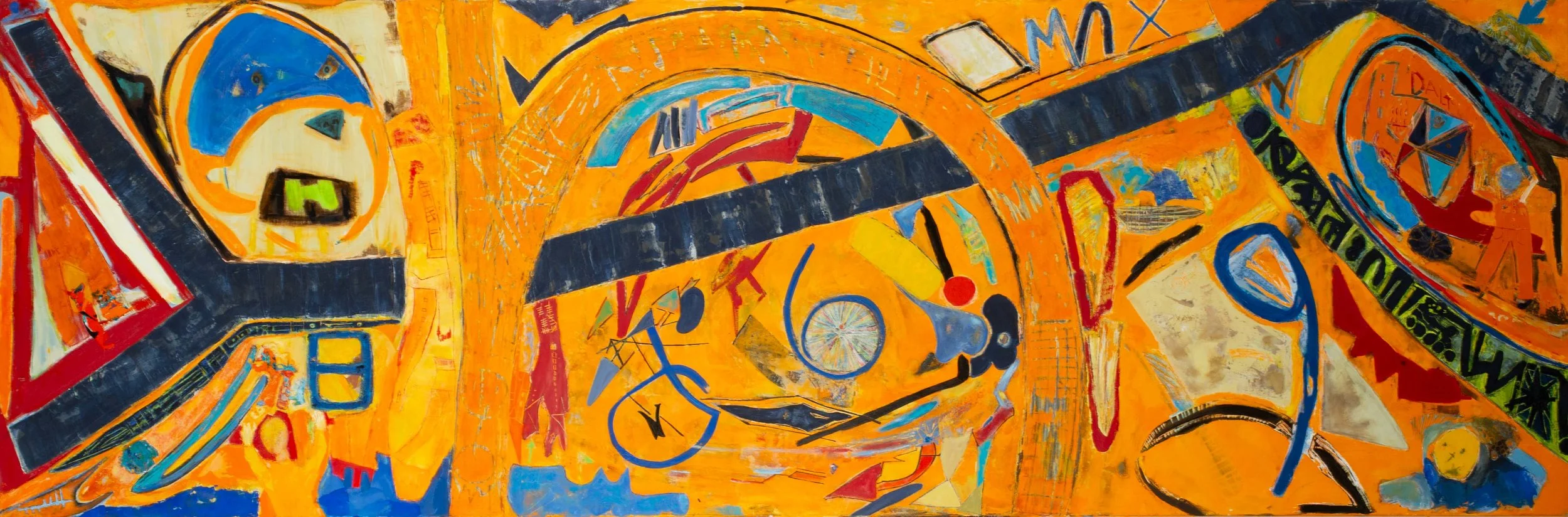  Momentum, 2026 
 24" x 72" 
 Mixed Media 
 Inquire 