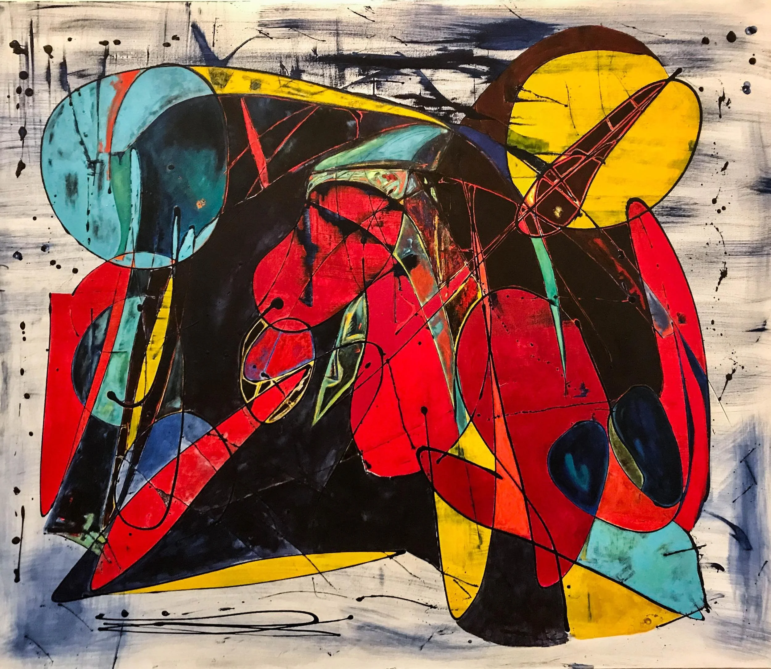  Prehistoric, 2011 
 60" x 72" 
 Acrylic 
 Sold 