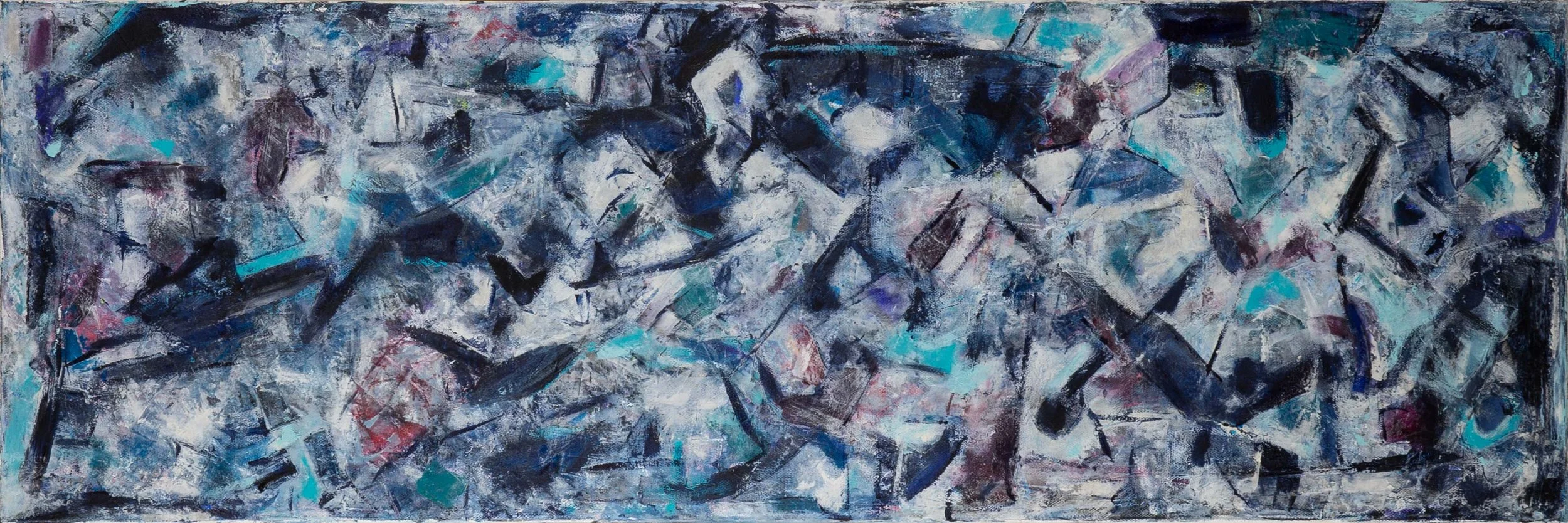  Mountain Pass, 2025 
 36" x 12" 
 Acrylic 
 View in Room 