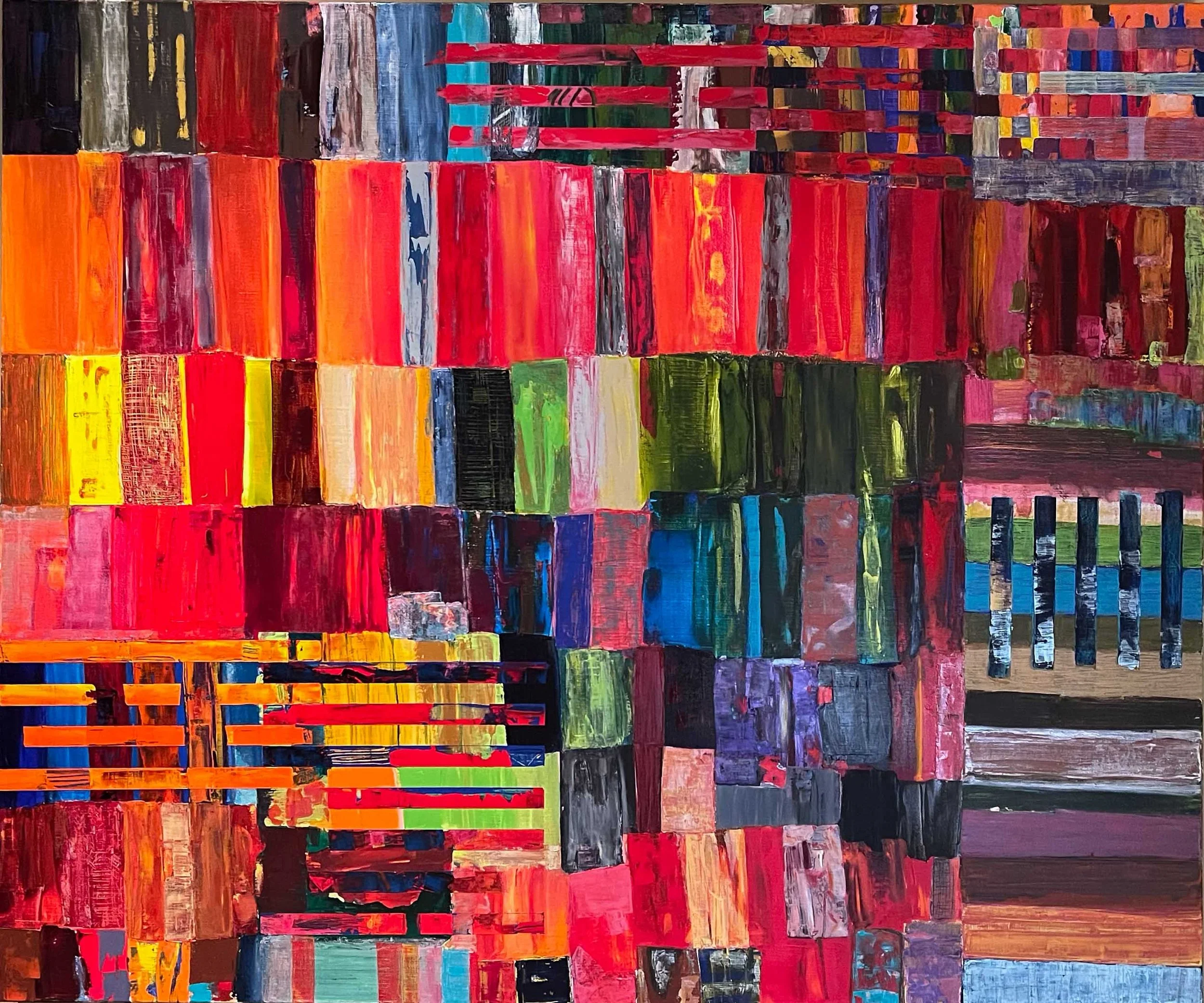  Vibrant Castle, 2017 
 46" x 54" 
 Acrylic 
 Sold 