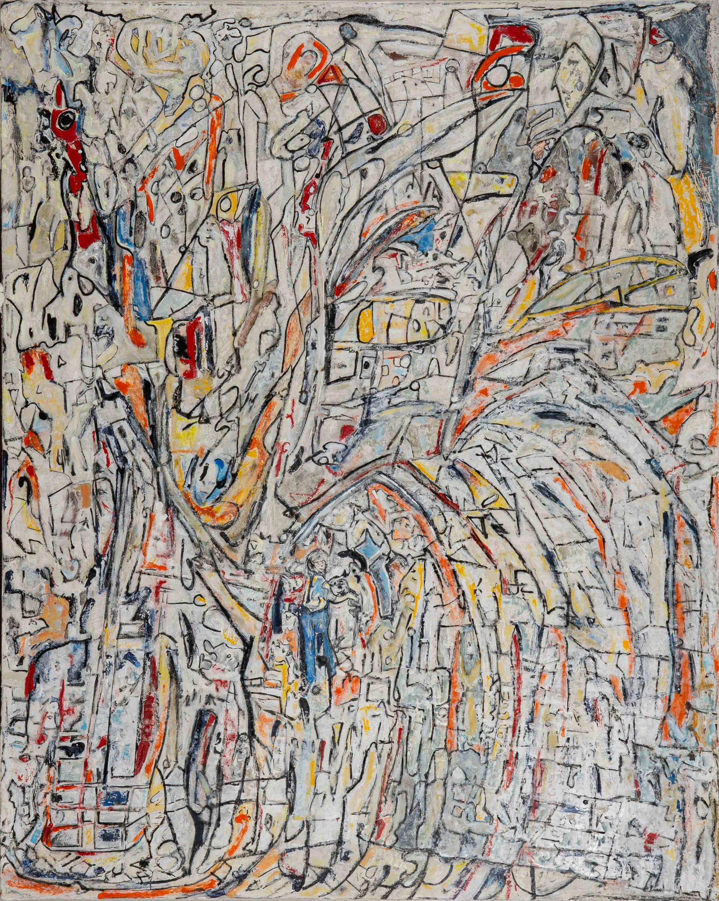  City Crowd, 2023 
 30" x 24" 
 Mixed Media 
 View In Room 