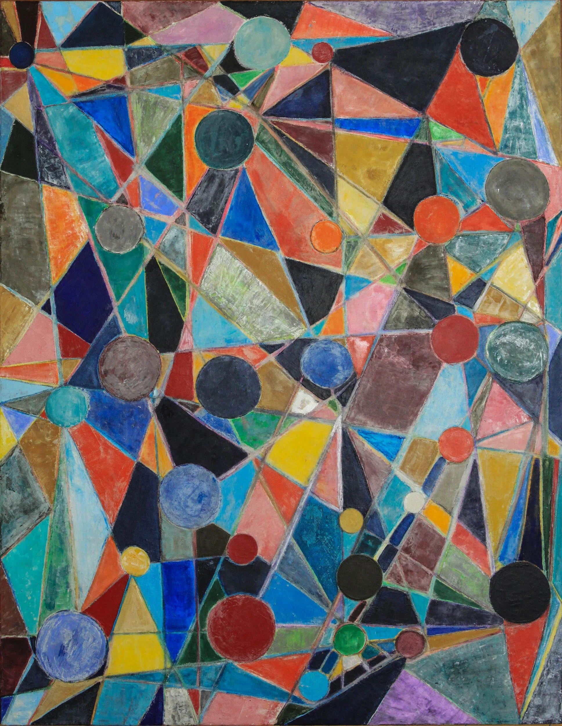  Jigsaw Rain, 2025  
 36" x 28" 
 Mixed Media 
