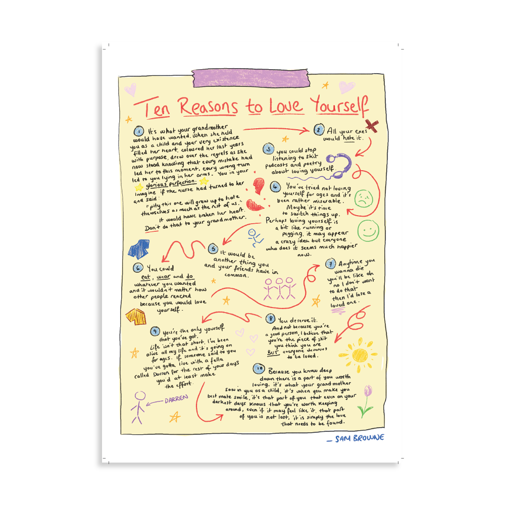 Ten Reasons to Love Yourself Print
