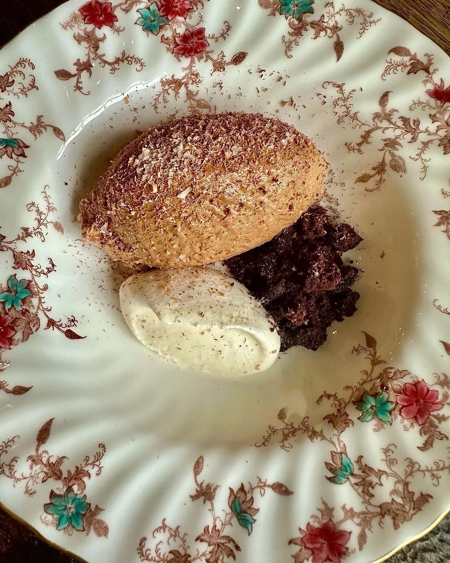 The only sweetness you need on Halloween 👻 Don&rsquo;t miss our decadent, but light, dark chocolate mousse with whipped cream and chocolate sabl&egrave; cookie. Openings available Friday night ✨