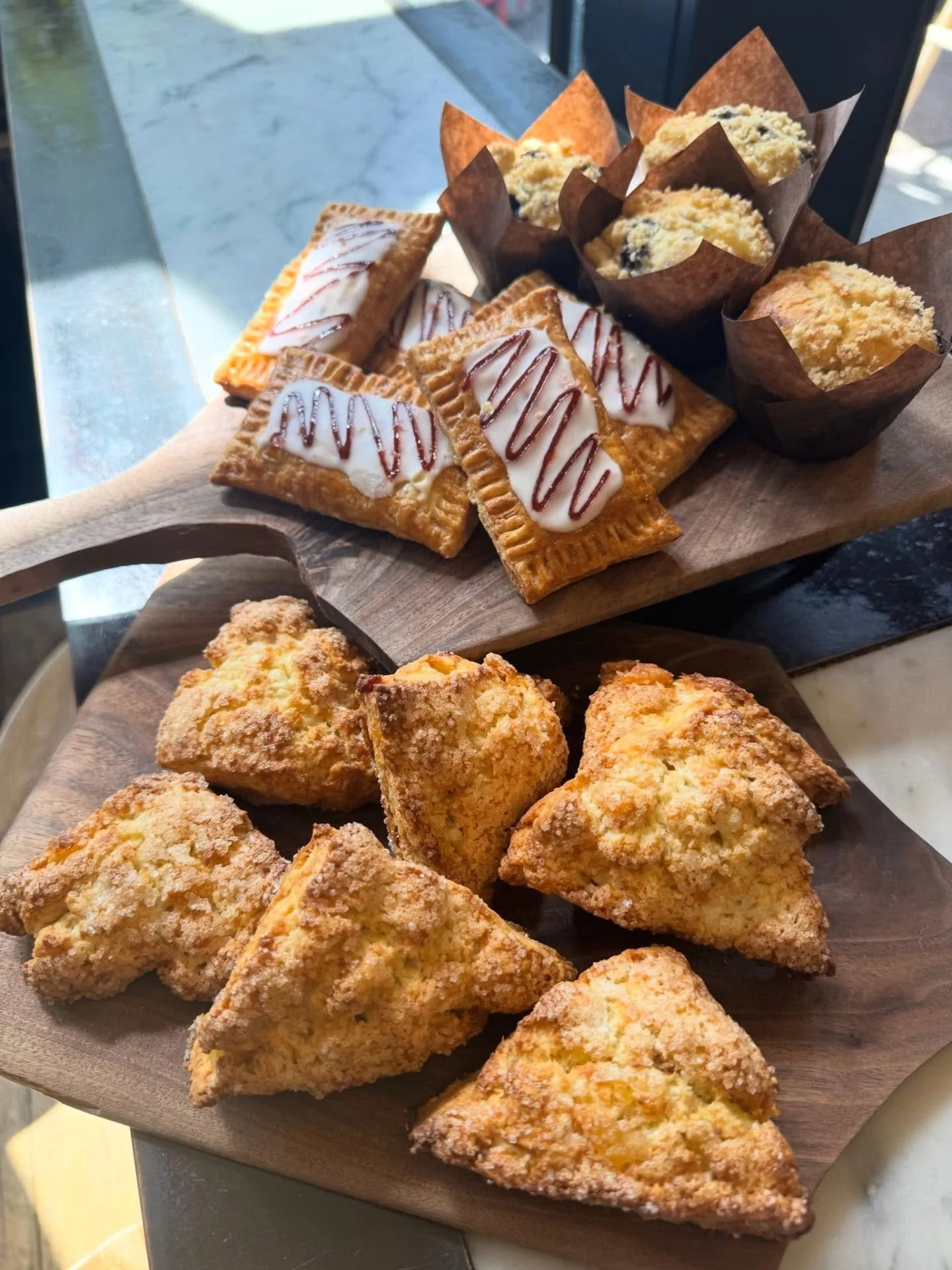 We are well known for our delicious brunch.  Our menu is full of breakfast classics and fresh pastries straight from our in house bakery.  You have to swing by on a weekend though for something extra special - cinnamon rolls anyone? 

We have additio
