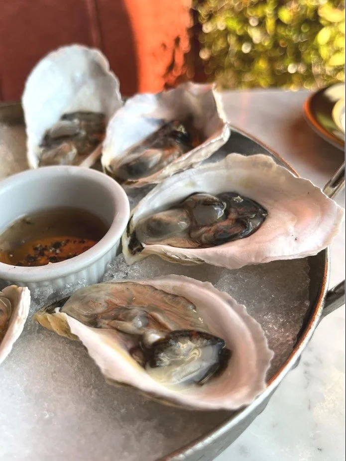 The Bistro appetizer menu is full of crave-able bites packed with French flavor.  Order one or two plates for your table to share or stop in during Spritz Hour to try a few snacks by the piece.

🍴Half Dozen Oysters
🍴French Onion Financiers
🍴Chicke