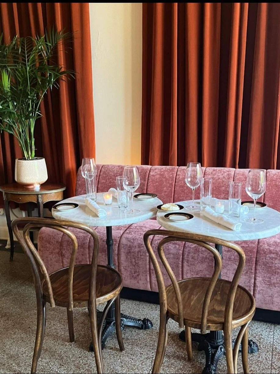 Our Pink Room and Bar is a chic meet up spot for a date, girls night, or spritz hour.

Stop in or make a reservation through the link in our bio.