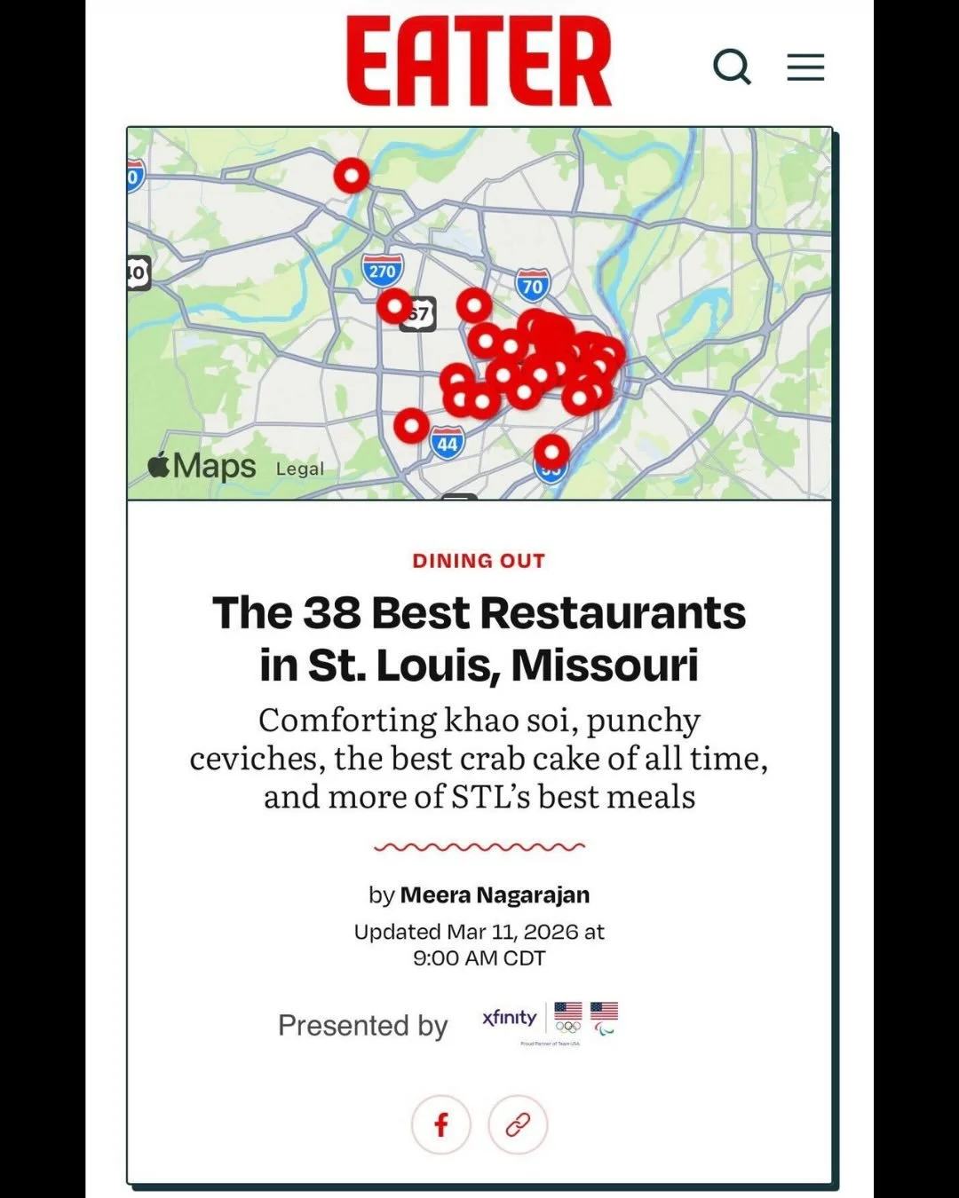 Vicia was named one of Eater&rsquo;s 38 Best Restaurants in St. Louis. We are honored to be a part of this amazing group of our peers.  We ❤️ St. Louis!  Check out the full list in our bio.