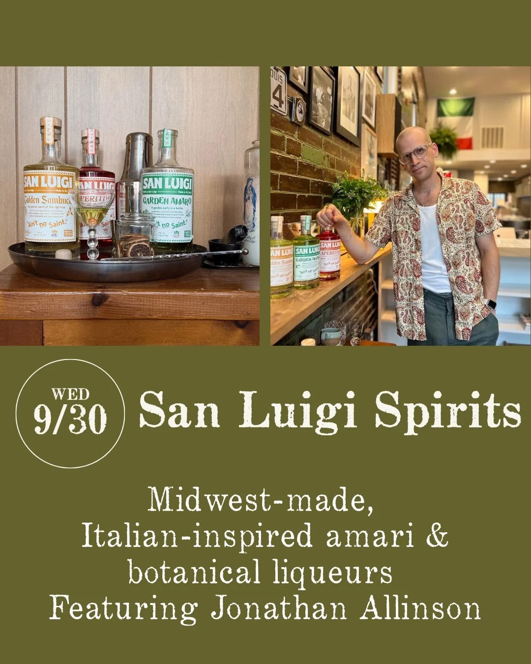 We&rsquo;re excited to announce our final Vicia Wine and Spirit School event for the season with St. Louis&rsquo;s own @sanluigispirits! 

Join founder @yannichianti for an evening in the Wine Garden exploring their portfolio and savoring the spirit 