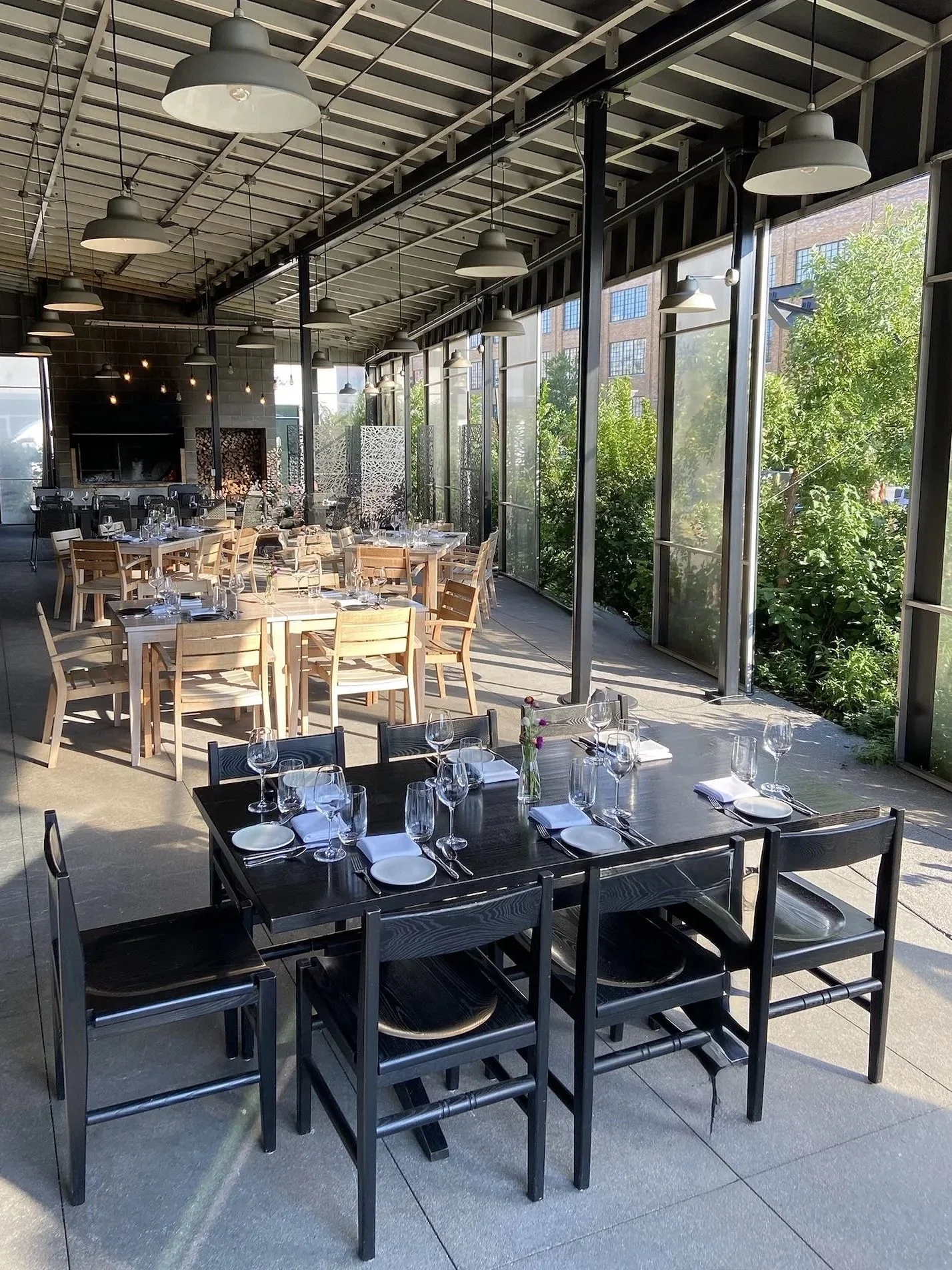 Our Patio set up for a private event prior to the guest arrival.