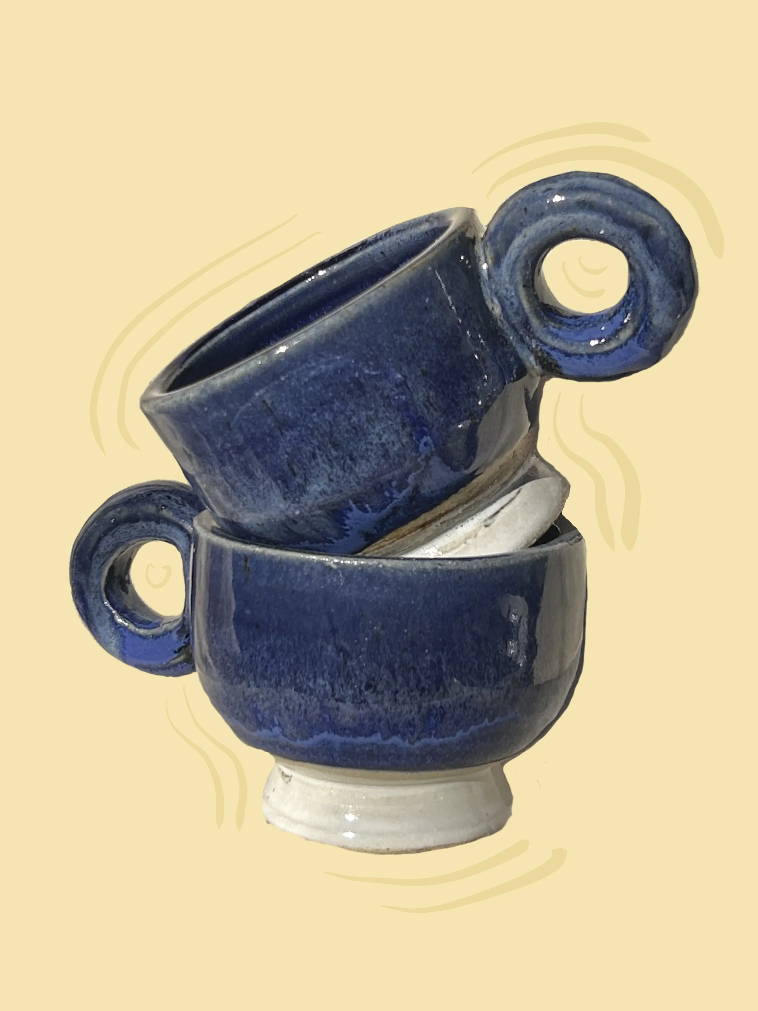Blue Tea Mugs