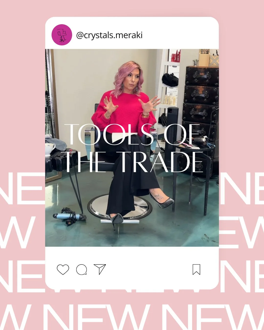 Let's talk tools! ✂ In this class I talk about some of my most used tools behind the chair. 🤩

Download "Tools of the Trade" today! Find more online classes at inthechairwithcrystal.com. 👀
&bull;
#inthechair #meraki #salontips #entrepenue