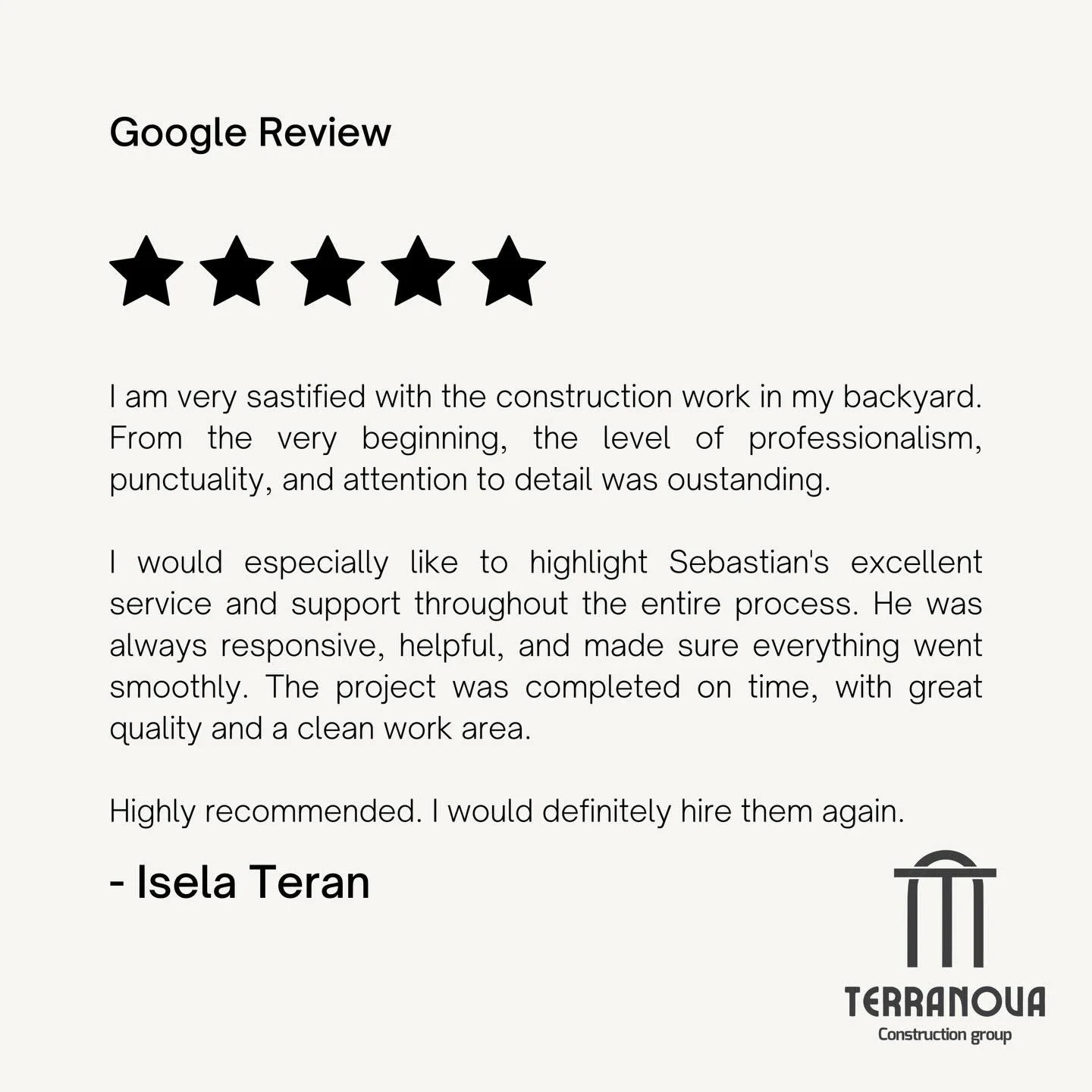 Google review ⭐️⭐️⭐️⭐️⭐️