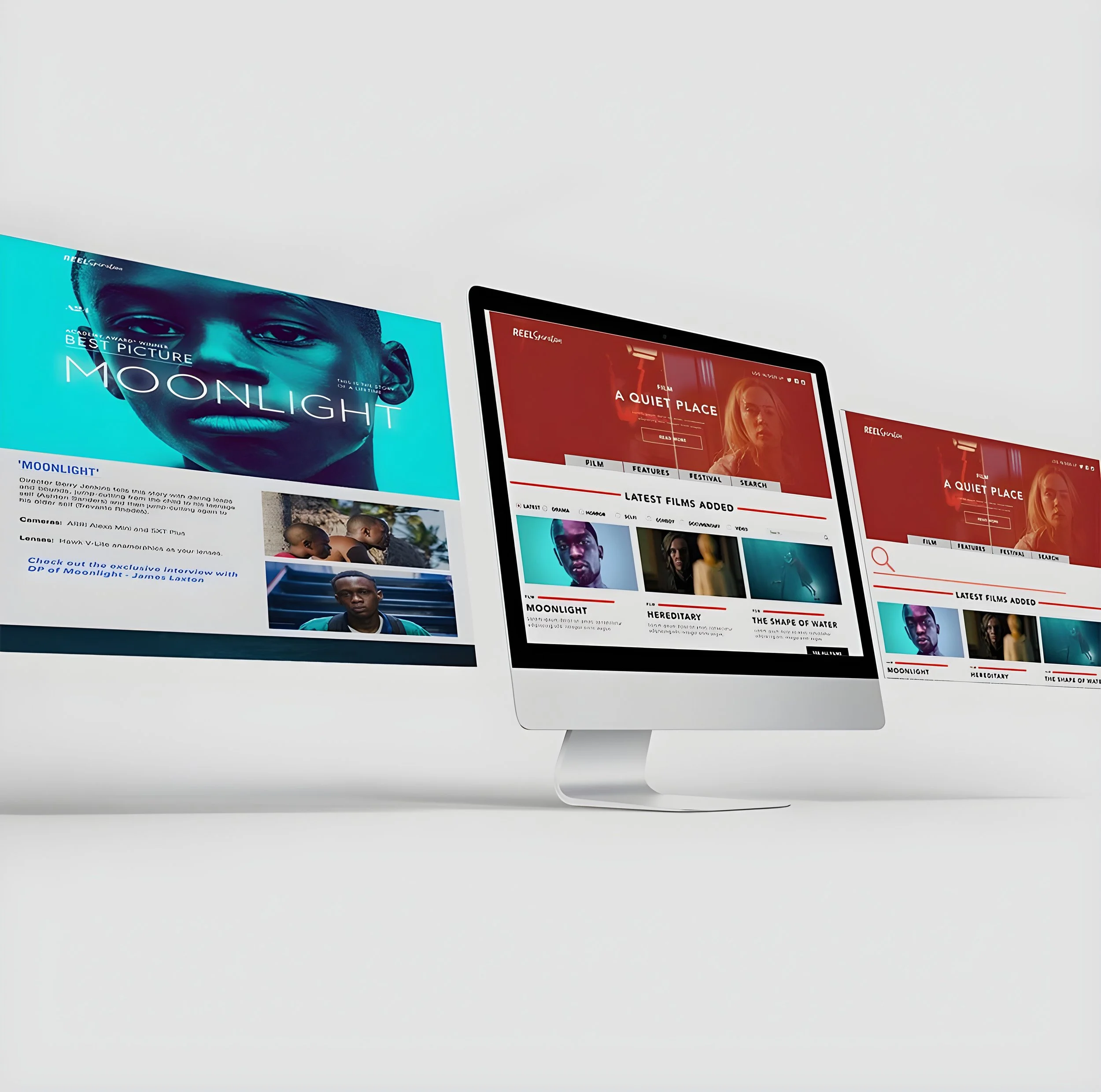 iMac presentation of website