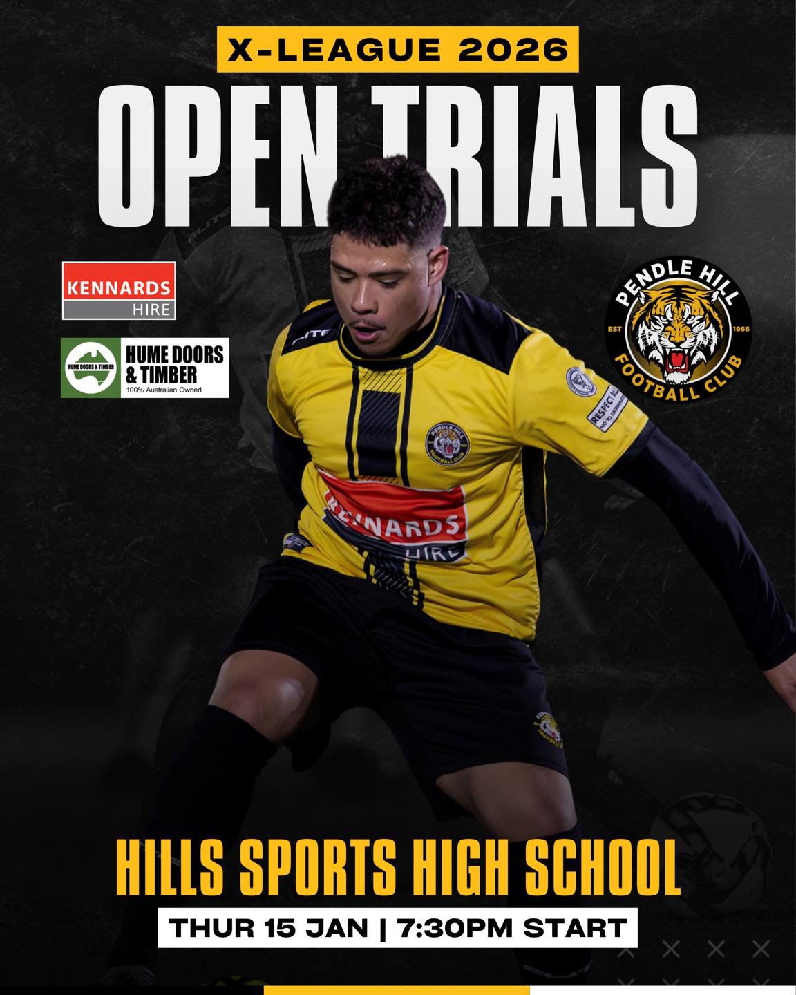 X-League Open trials continue this coming Thursday, 15th of January at Hills Sports High School for a 7:30pm start.

See you there!

#binopark is the place to play