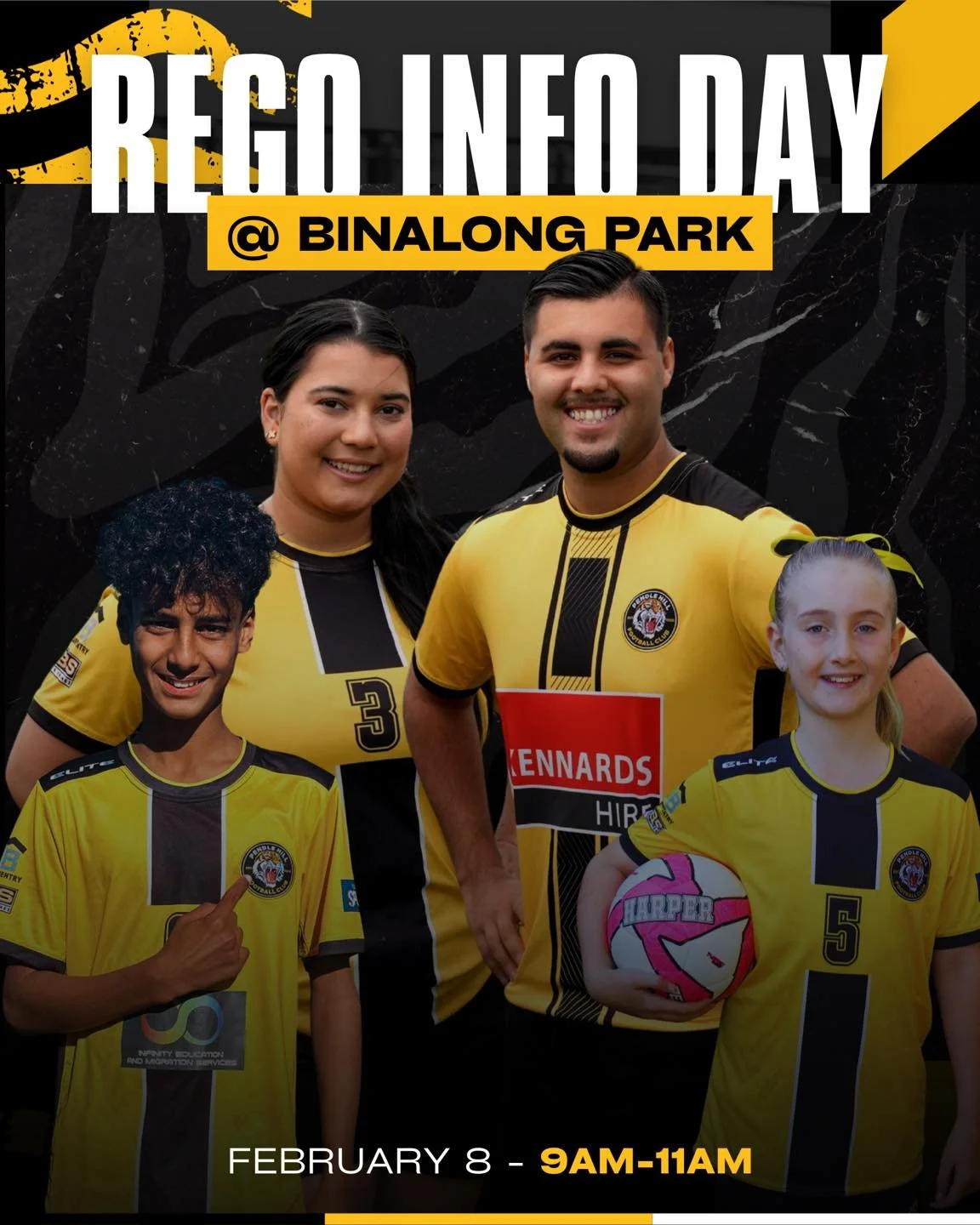 Pendle Hill Football Club will be hosting a Registration Information Session on Sunday, 8 February, from 9:00am to 11:00am at Binalong Park.

If you require any assistance with registration or have questions about signing up, please come down to Bina