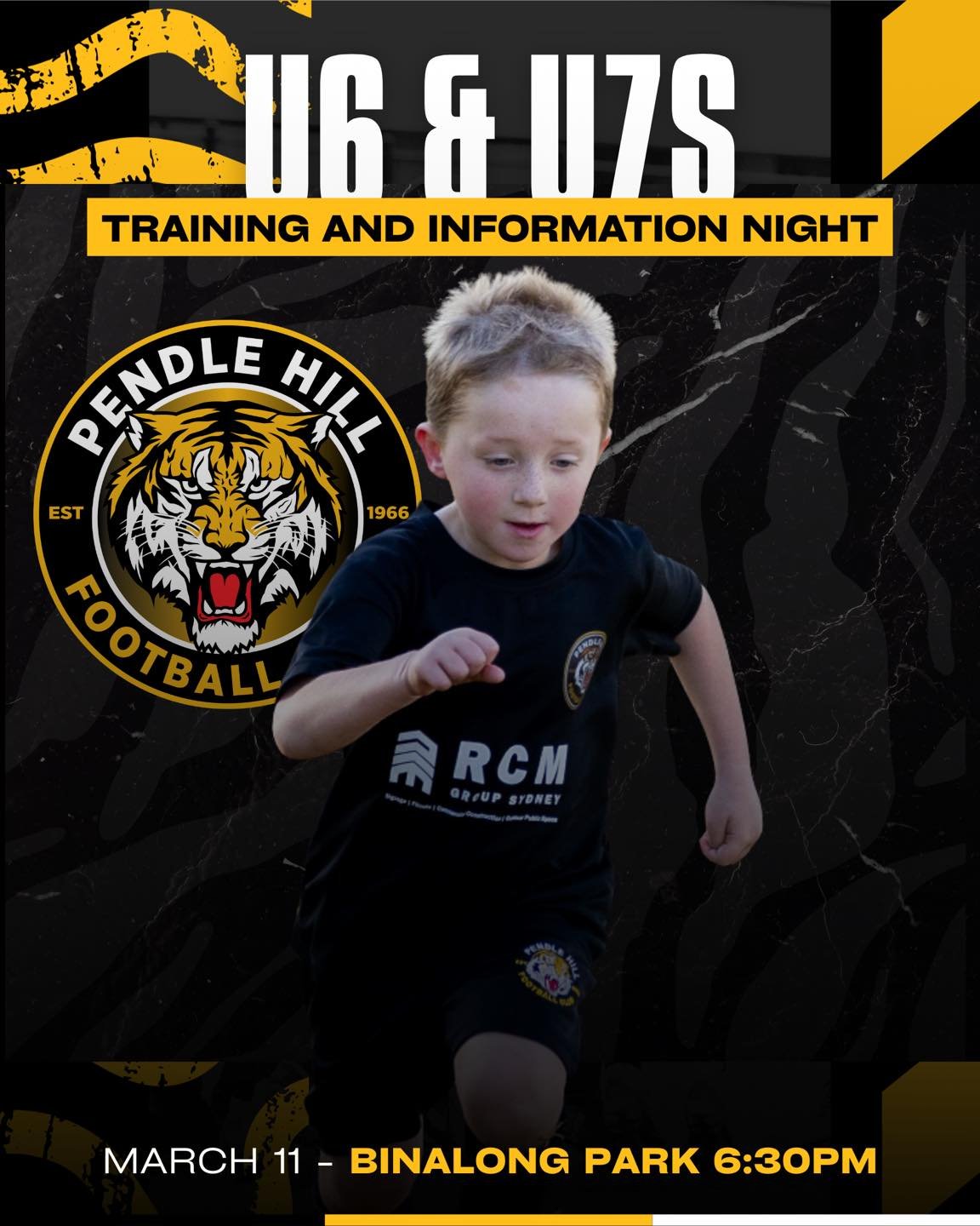 MiniRoos KickOff ⚽️

Our U6 &amp; U7 MiniRoos season kicks off on Wednesday 11 March, 6:30PM at Binalong Park with a parent information session and training session.

It&rsquo;s the perfect chance to get the kids involved &mdash; and why not bring a 