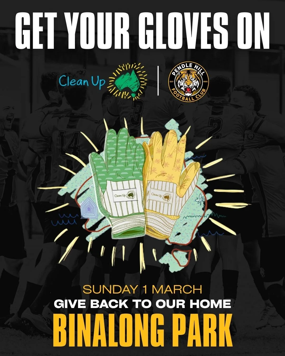 Help us get Binalong Park ready for the season ahead.
Today from 9am. Get to Bino. Get your Gloves On. Get Involved.