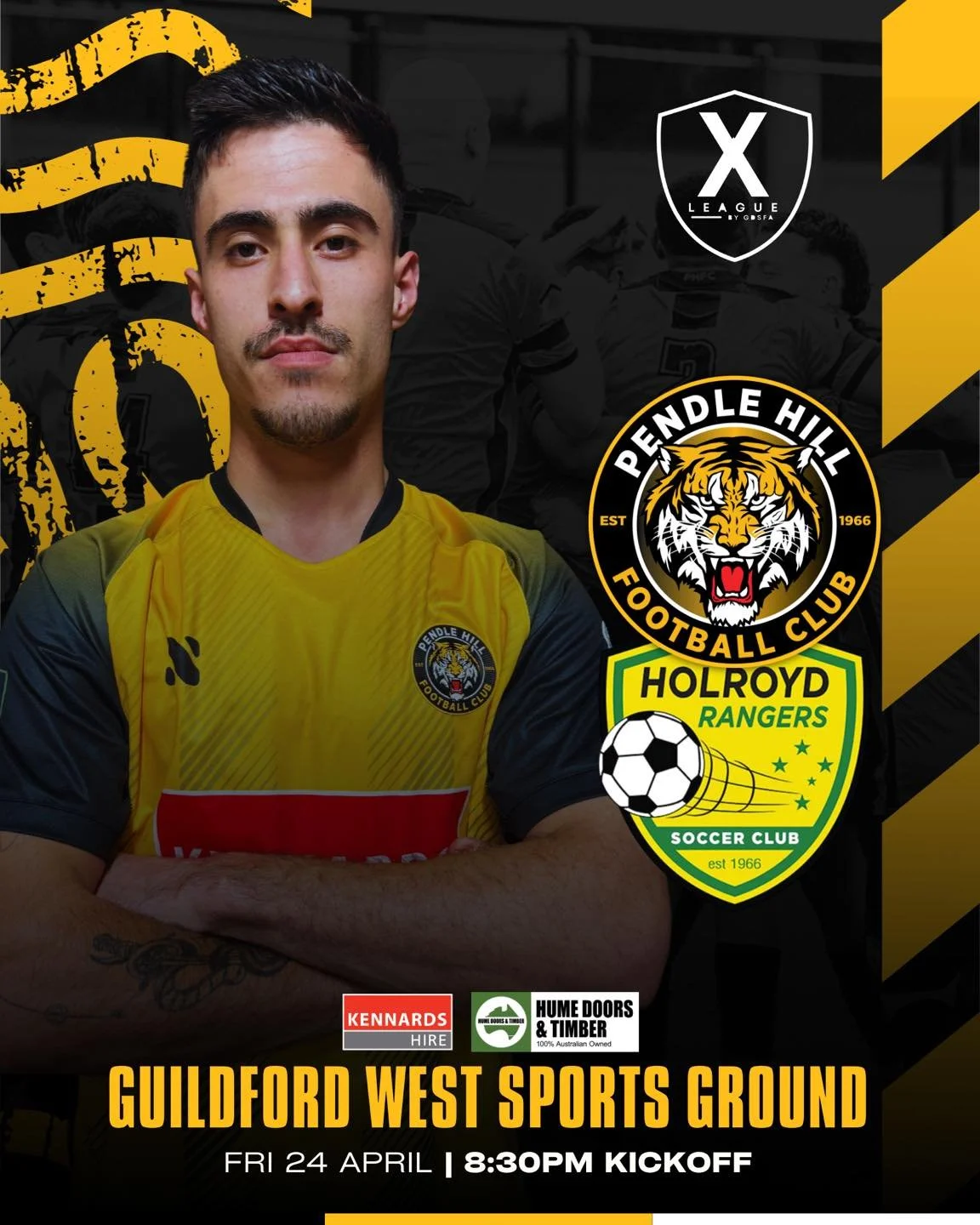 Round 3 vs Holroyd 🔥

The boys go again, this Friday night under the lights at Guildford West Sports Ground. 8:30pm kick-off as we look to bounce back.

With the long weekend and no Saturday football, there&rsquo;s no better time to get down and sho