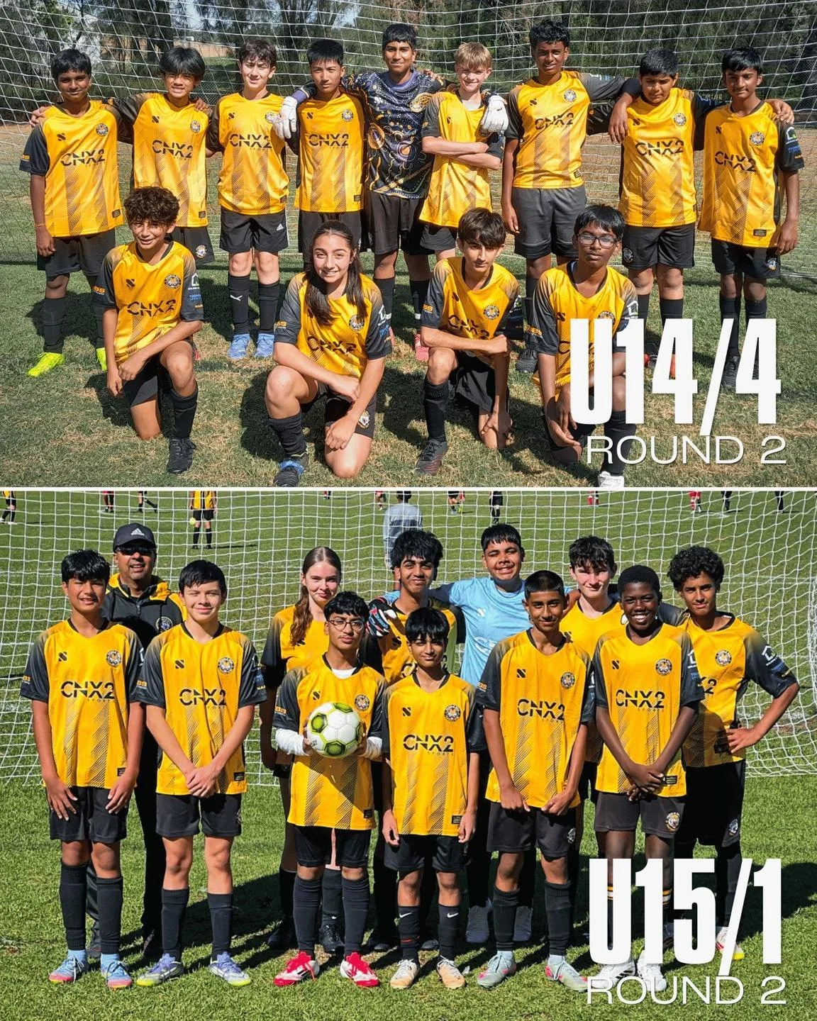 With no games on Saturday take a look at our U14 and 15s teams in Round 2 showing off the new 60th Anniversary jerseys!