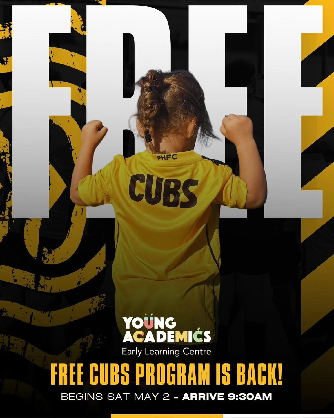 Our legendary free Cubs Program kicks off this weekend &ndash; Saturday 2nd May at Binalong Park! 

Please arrive from 9:30am to collect your jersey and take part in a short parent information session, with all the fun starting at 10:00am.

If you ha