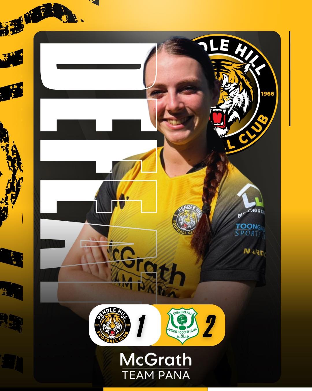 Our girls put up a big fight in a game that they were short on players. With 10 on the field from the start they went down 2-1. 

On to next week.