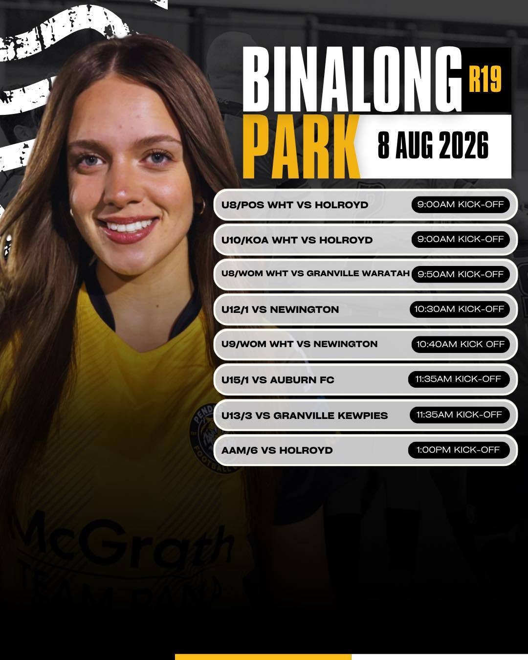 One last weekend at Bino for the regular season!

Kicking off at 9am all the way through to the last kick off at 1pm for our AAM6 who take on Holroyd!

It&rsquo;s been amazing year. Get down there to finish it off.