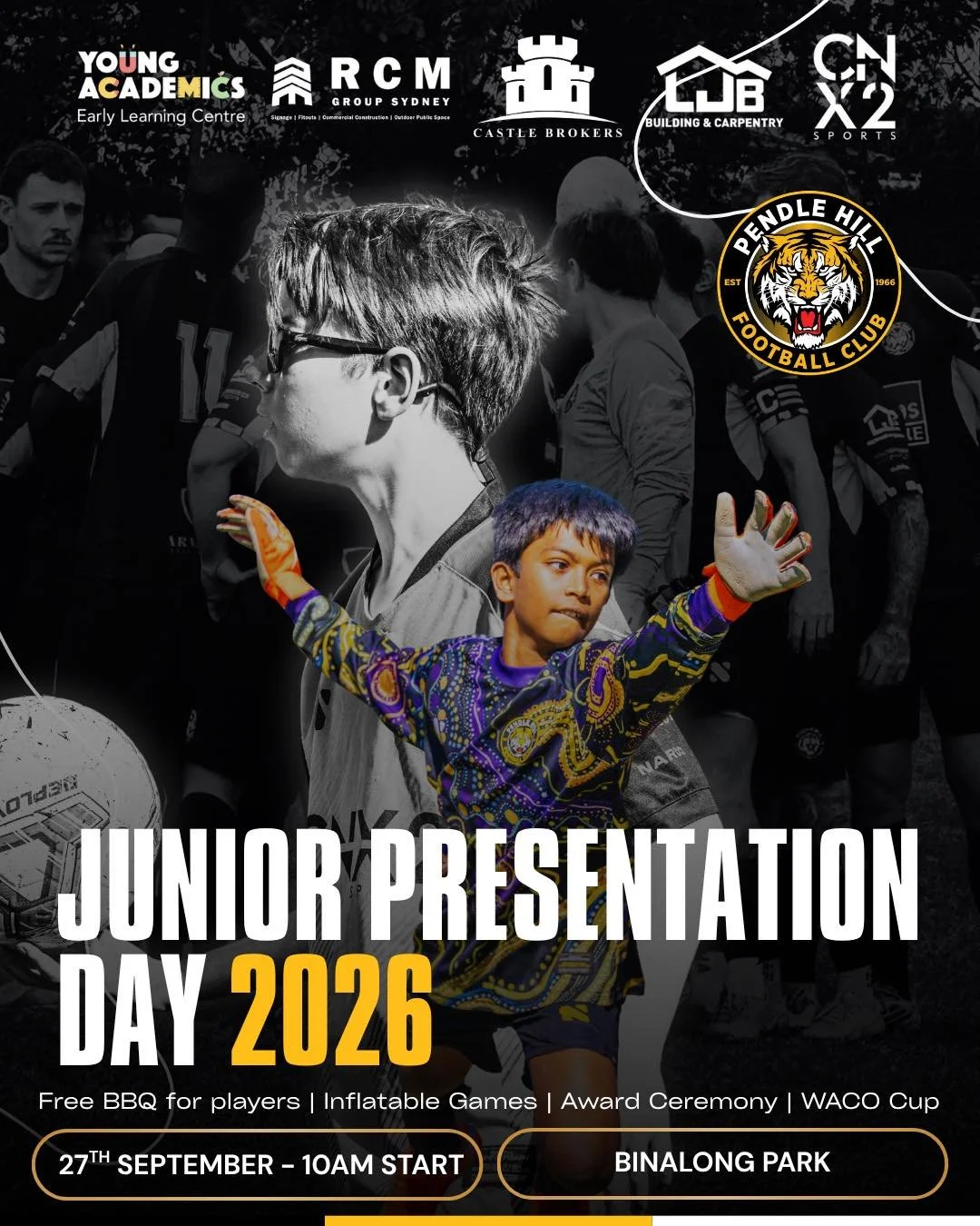 LAST REMINDER:

Junior Presentation Day is this Sunday, 27 September 2026, commencing at 10am. 

✅ Awards for every team
✅ Free BBQ lunch
✅ Inflatable Soccer Games &amp; Jumping Castle

Bring your picnic rug or chairs and enjoy a great day with the c