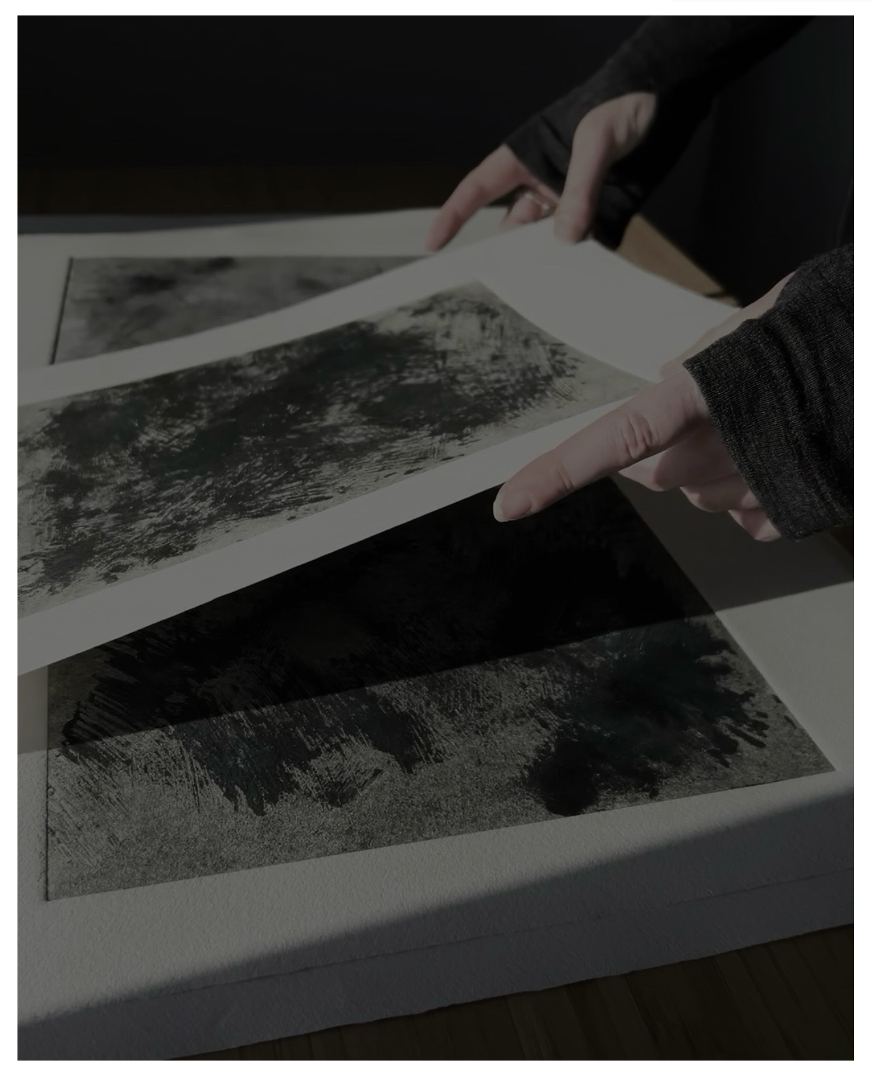 Ghost Print Series (2025) Monotype Prints, Ink on Paper