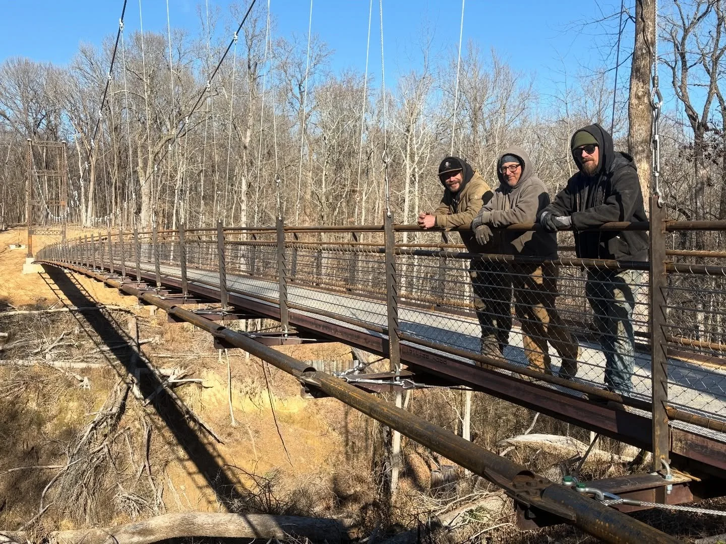 After 8 weeks living in tents, with relentless bugs, rain, freezing temperatures and snow. We&rsquo;re finally packing up to hit the road. If you can&rsquo;t tell, we&rsquo;re pretty proud of what 3 guys can accomplish in just over 6 weeks!  #bridge 