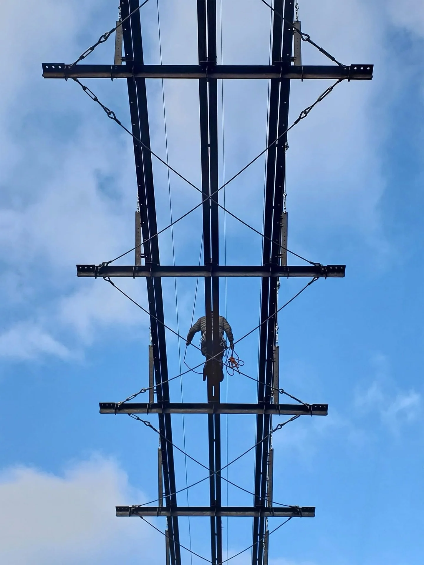 Walking the line 
#bridge #trail #suspensionbridge #historic