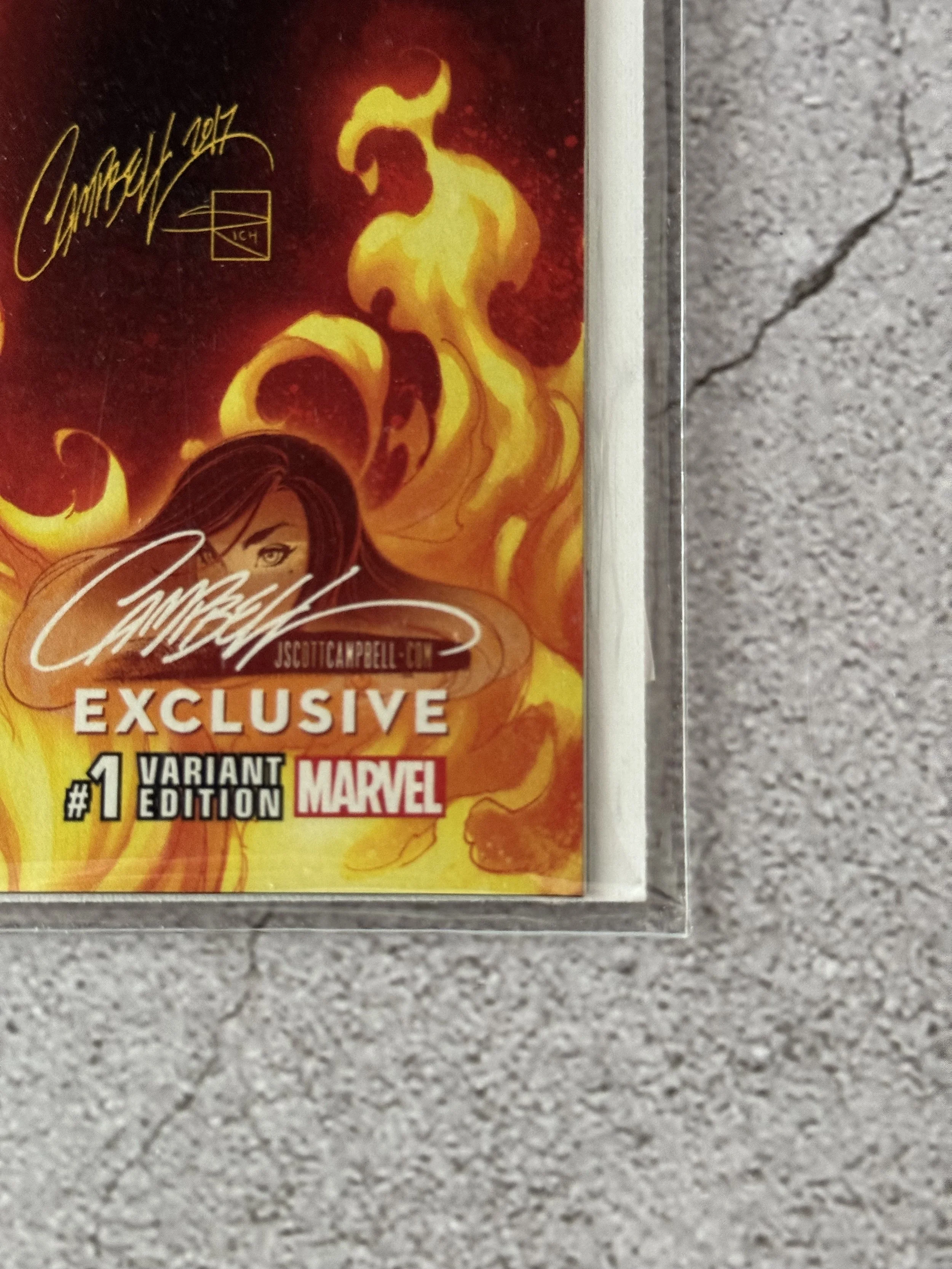 Jean Grey #1 J Scott Campbell Signed w/ COA