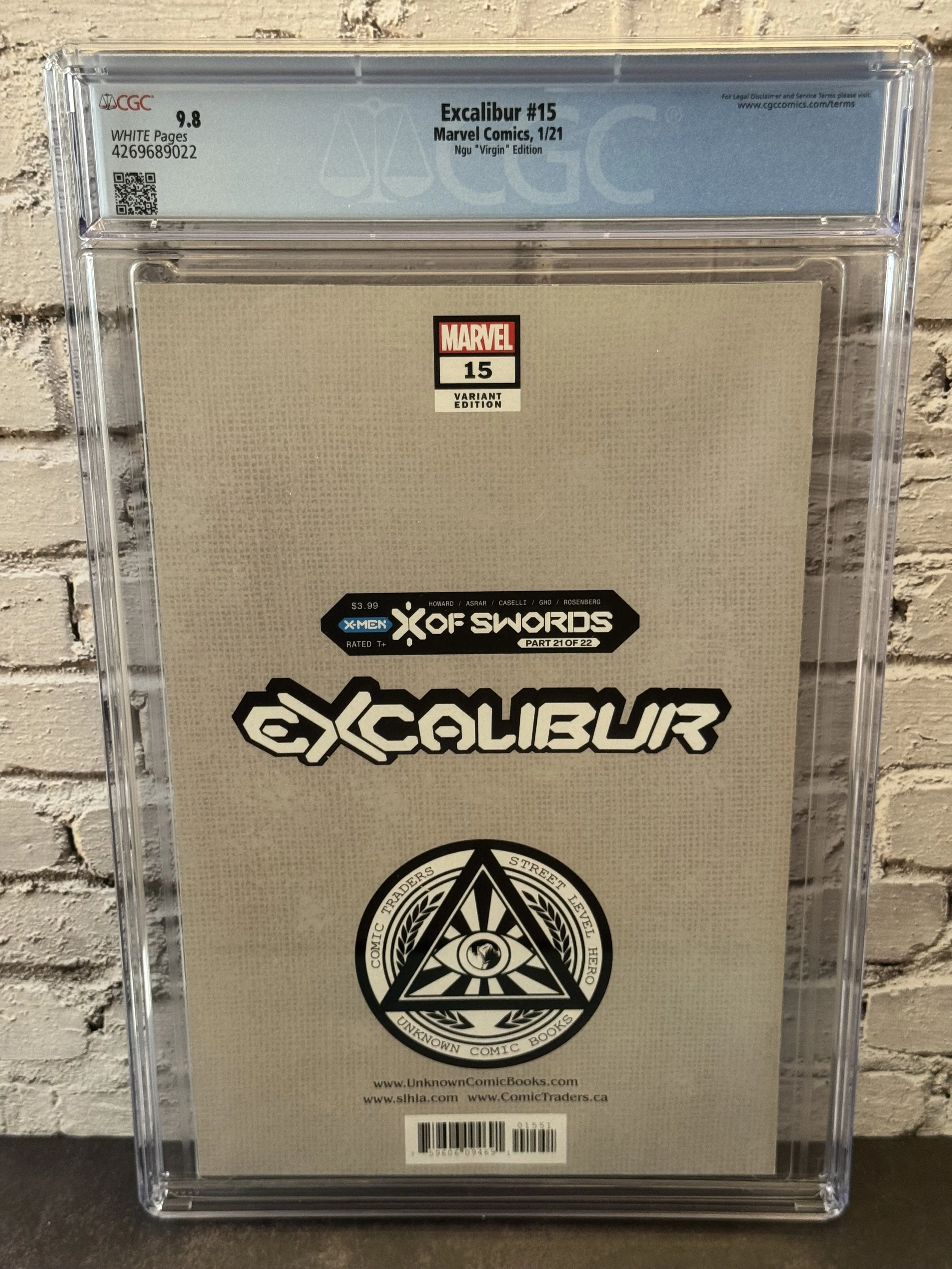 Excalibur #15 CGC 9.8 (1990) Marvel Comics Rogue Cover X-Men Slab