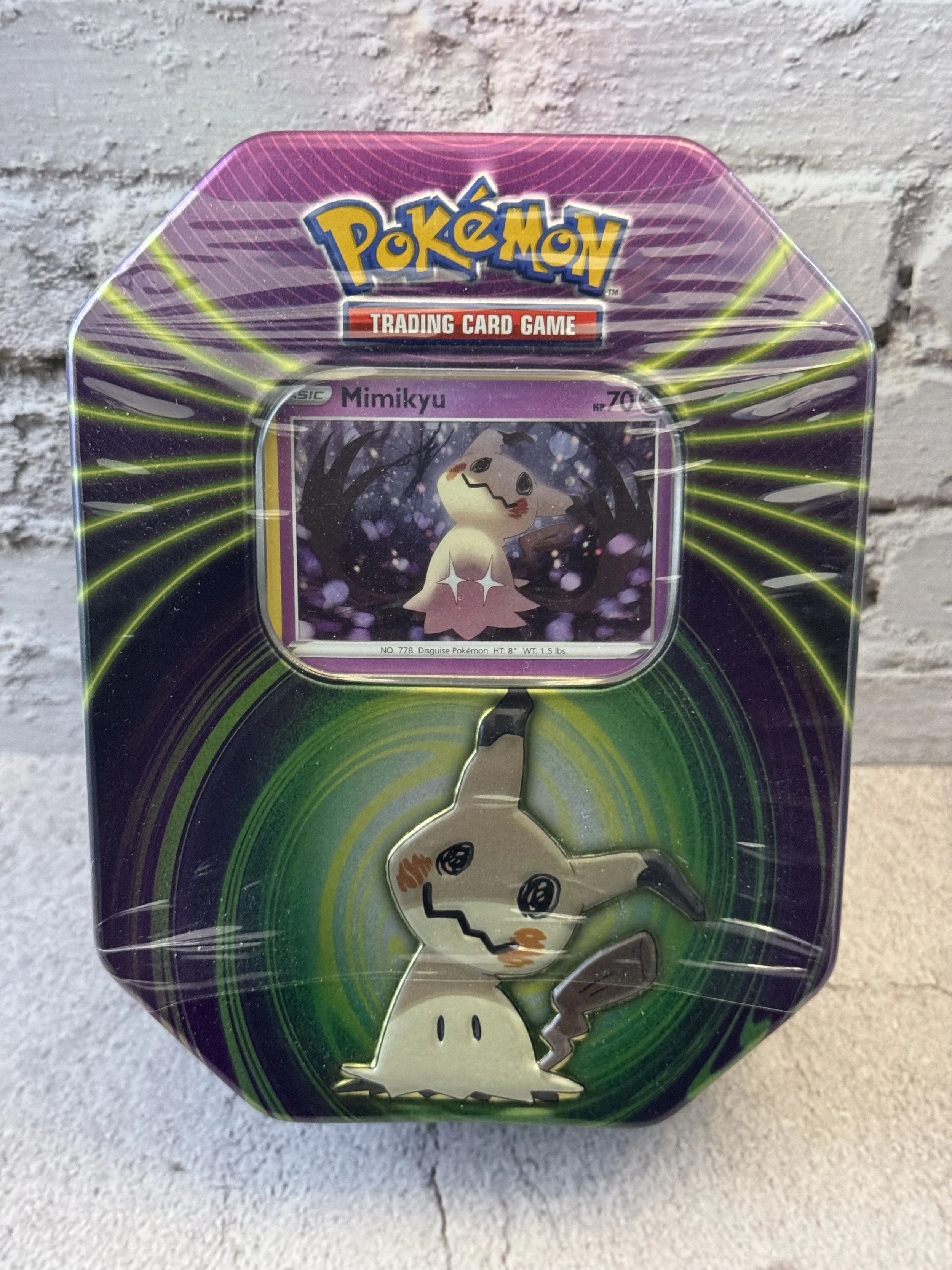 Pokémon TCG Mighty Mysterious Tin Mimikyu New Factory Sealed 2021 3x Boosters