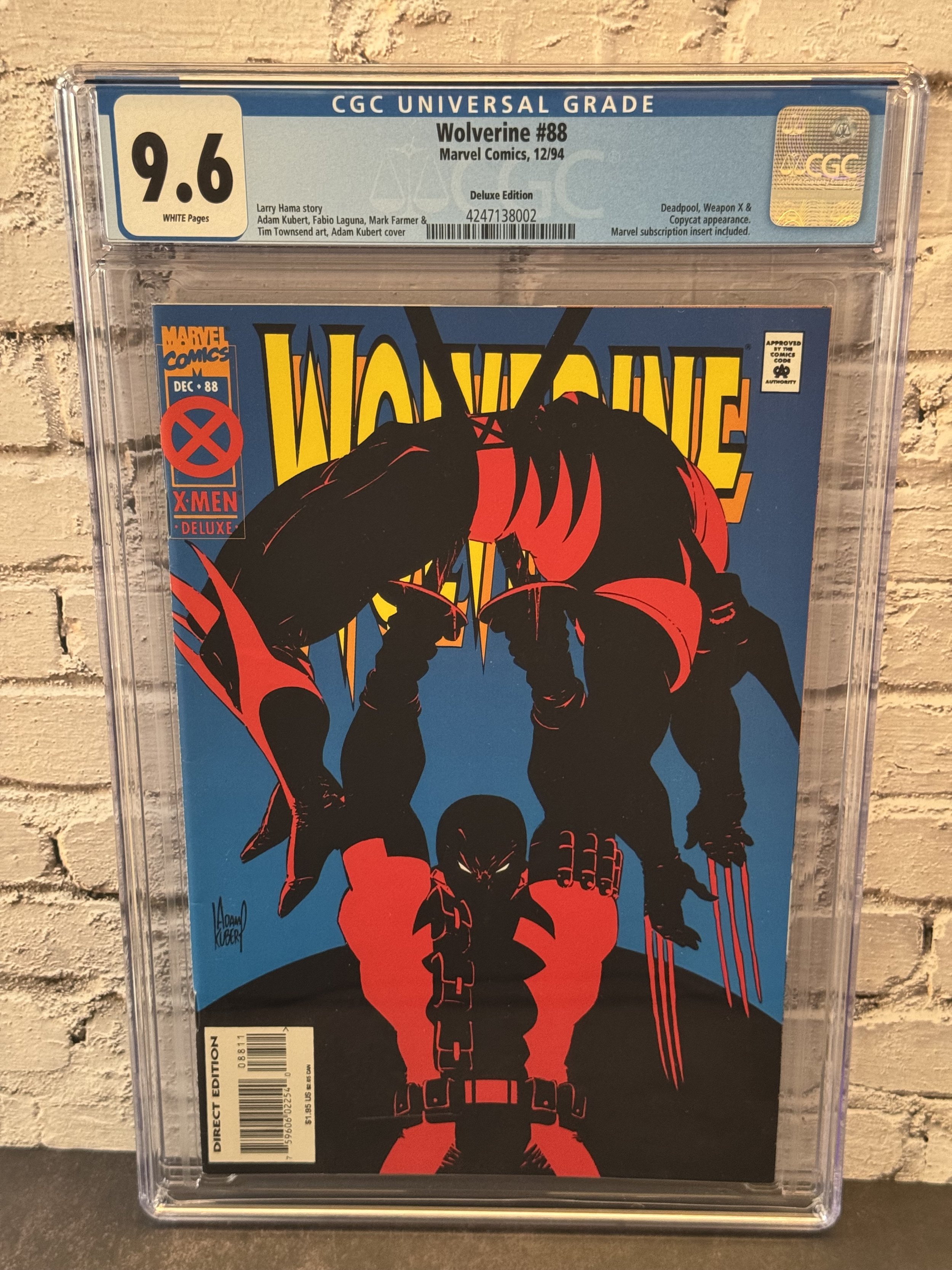 Wolverine #88 CGC 9.6 (1994) Marvel Comics Sabretooth Cover X-Men Era Slab