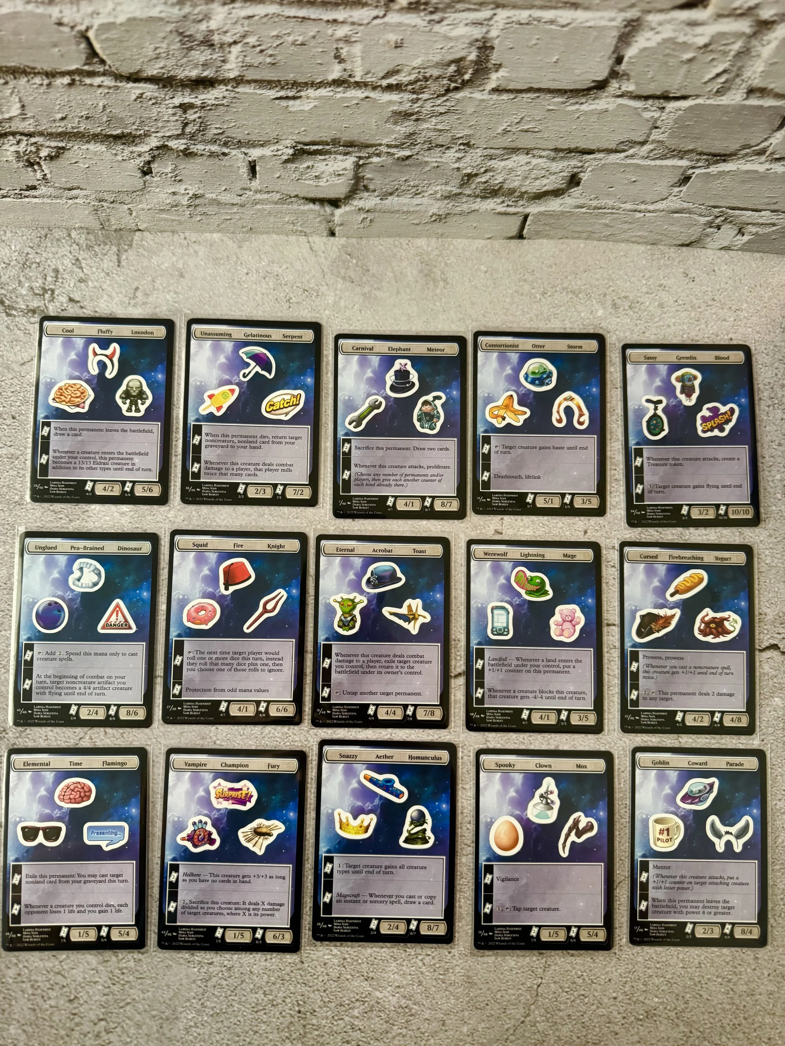 MTG Unfinity Sticker Token Cards brand new unused