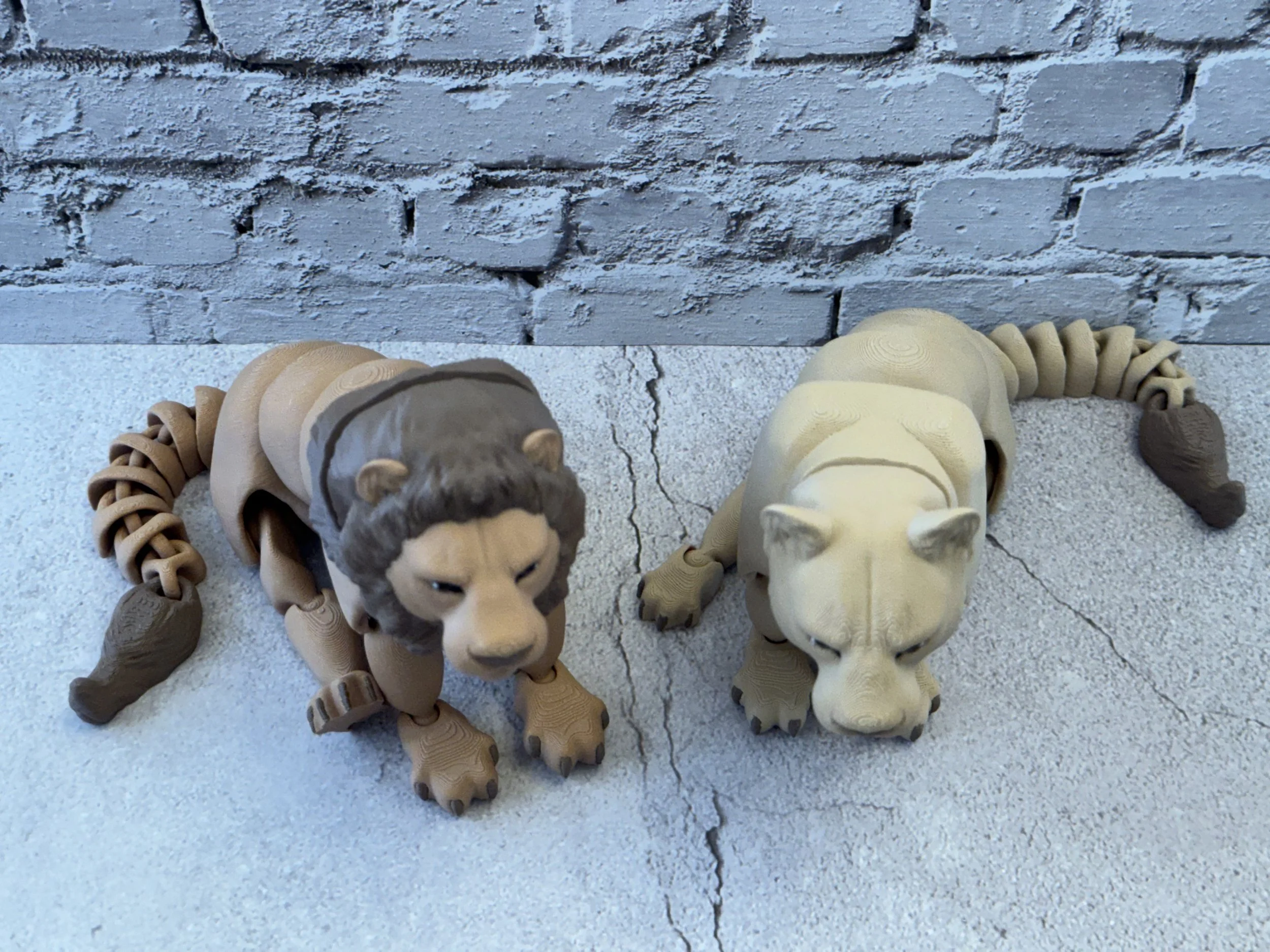 Lion & Lioness Display Set - 3D Print